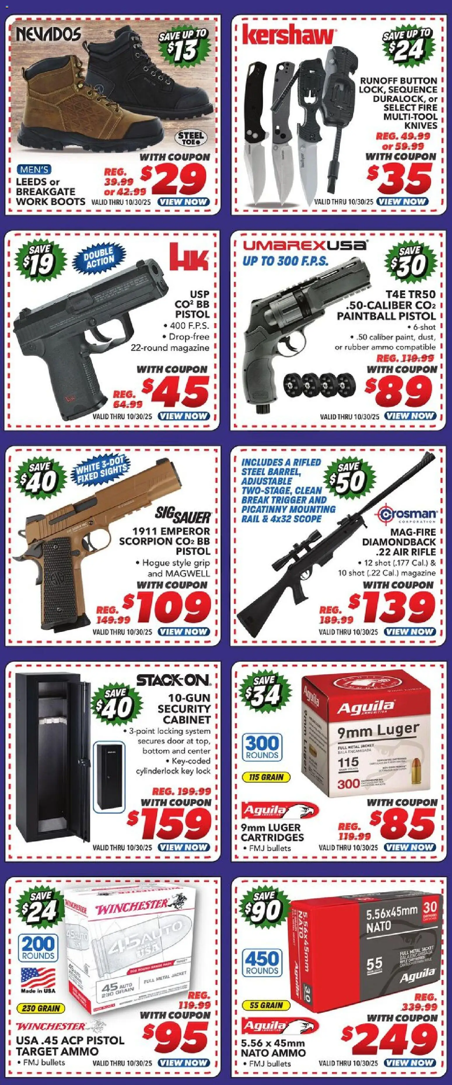 Big 5 Sporting Goods Weekly Ad - valid from 24.10.2025 | Page: 7 | Products: Jacket, Boots, Ammo, Rifle