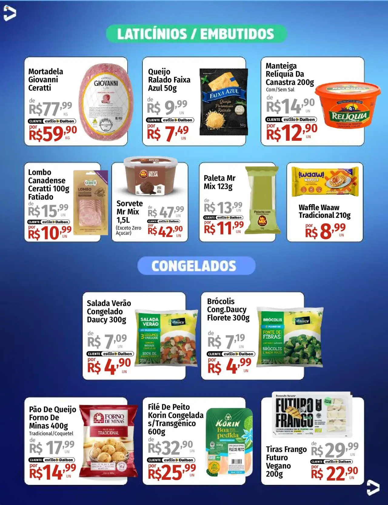 Supermercado Dalben Folheto - válido de 17.10.2025 | Página: 11 | Produtos: Manteiga, Sorvete, Brócolis, Frango
