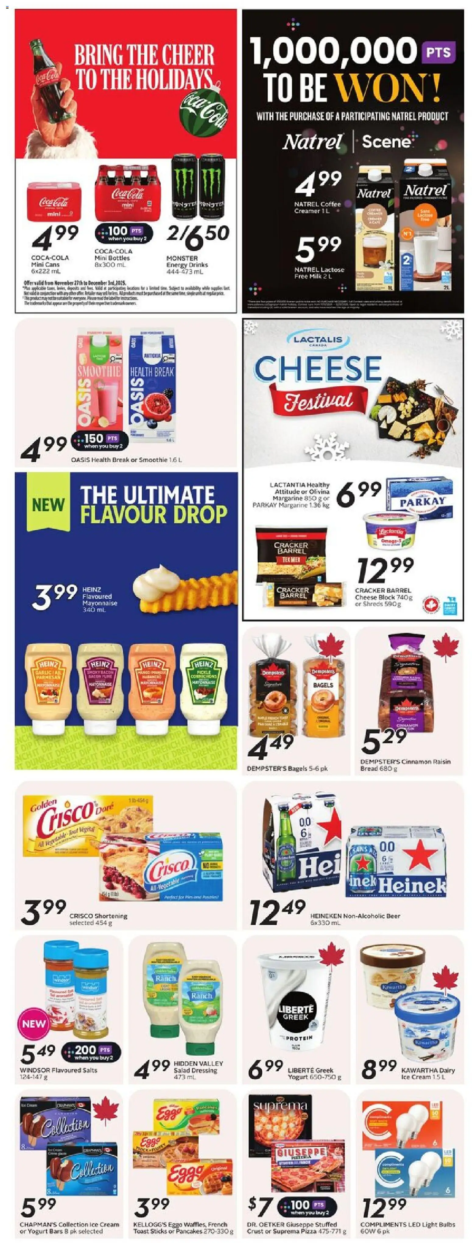 Safeway flyer valid from 27.11.2025 | Page: 27 | Products: Ice cream, Milk, Yogurt, Pizza