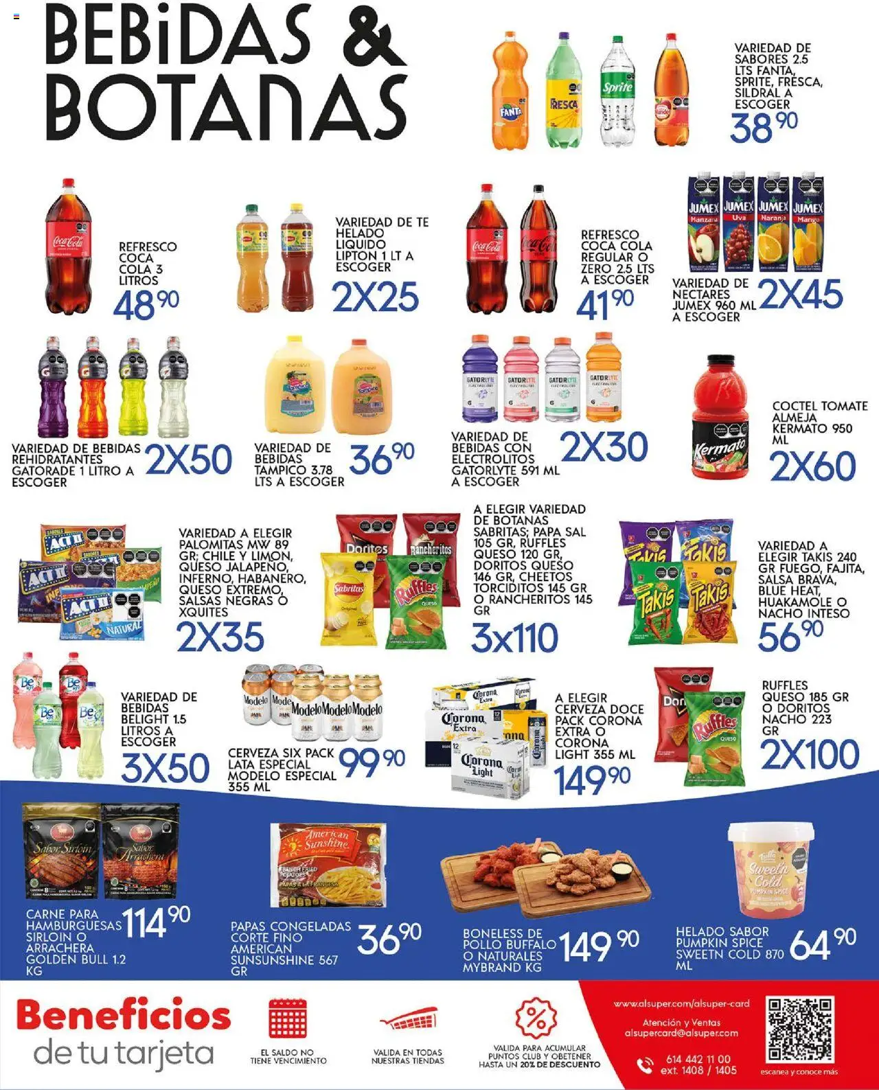 Nuevas ofertas de Alsuper válidas en toda la República Mexicana desde el 14.10.2025. ¡Encuentra las mejores ofertas en Alsuper - Folleto Zacatecas! | Página: 7 | Productos: Refresco, Sal, Tomate, Queso