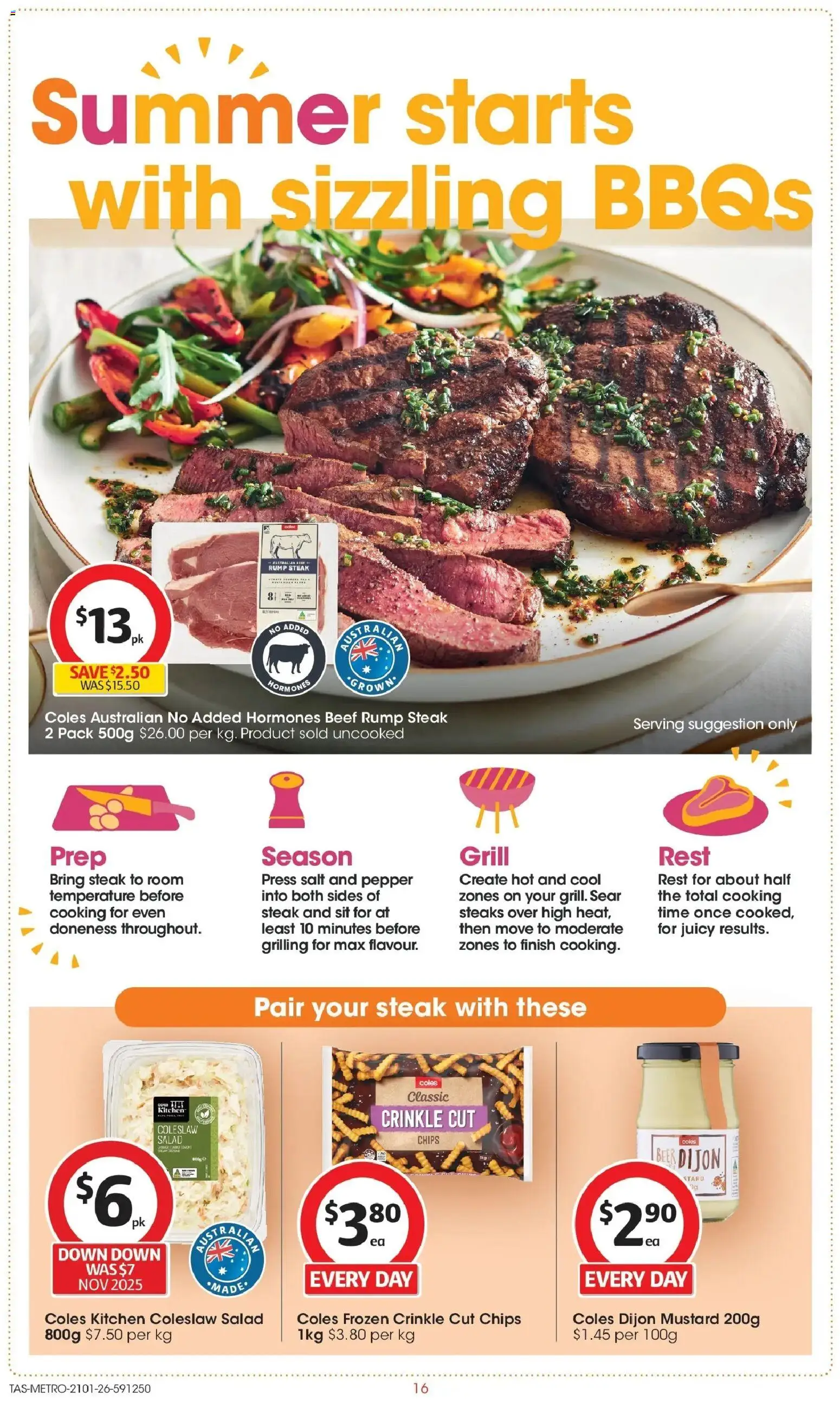Coles catalogue - valid from 21.01.2026 | Page: 16 | Products: Beer, Mustard, Pepper, Grill