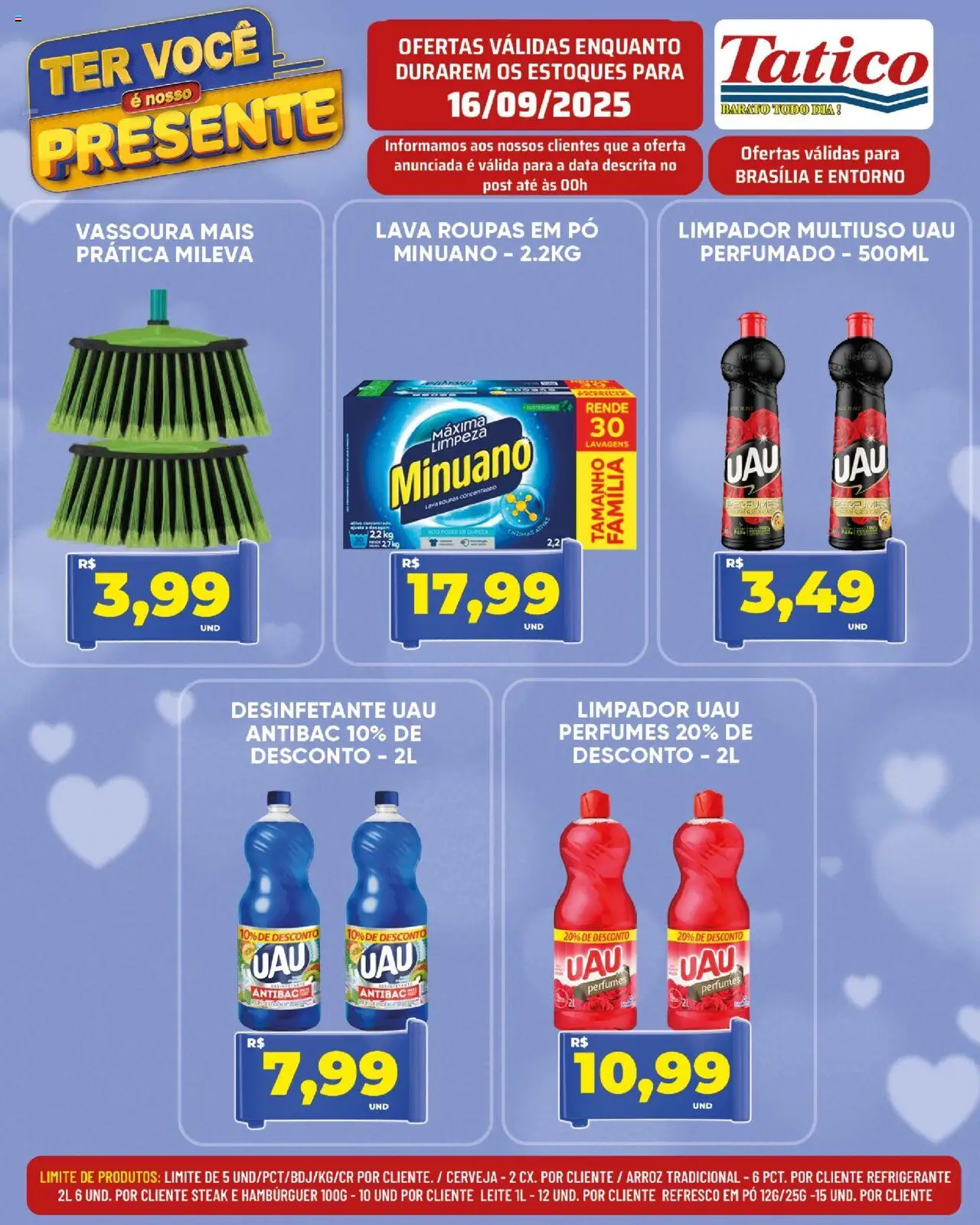 Tatico Folheto - válido de 16.09.2025 | Página: 16 | Produtos: Leite, Arroz, Refrigerante, Desinfetante