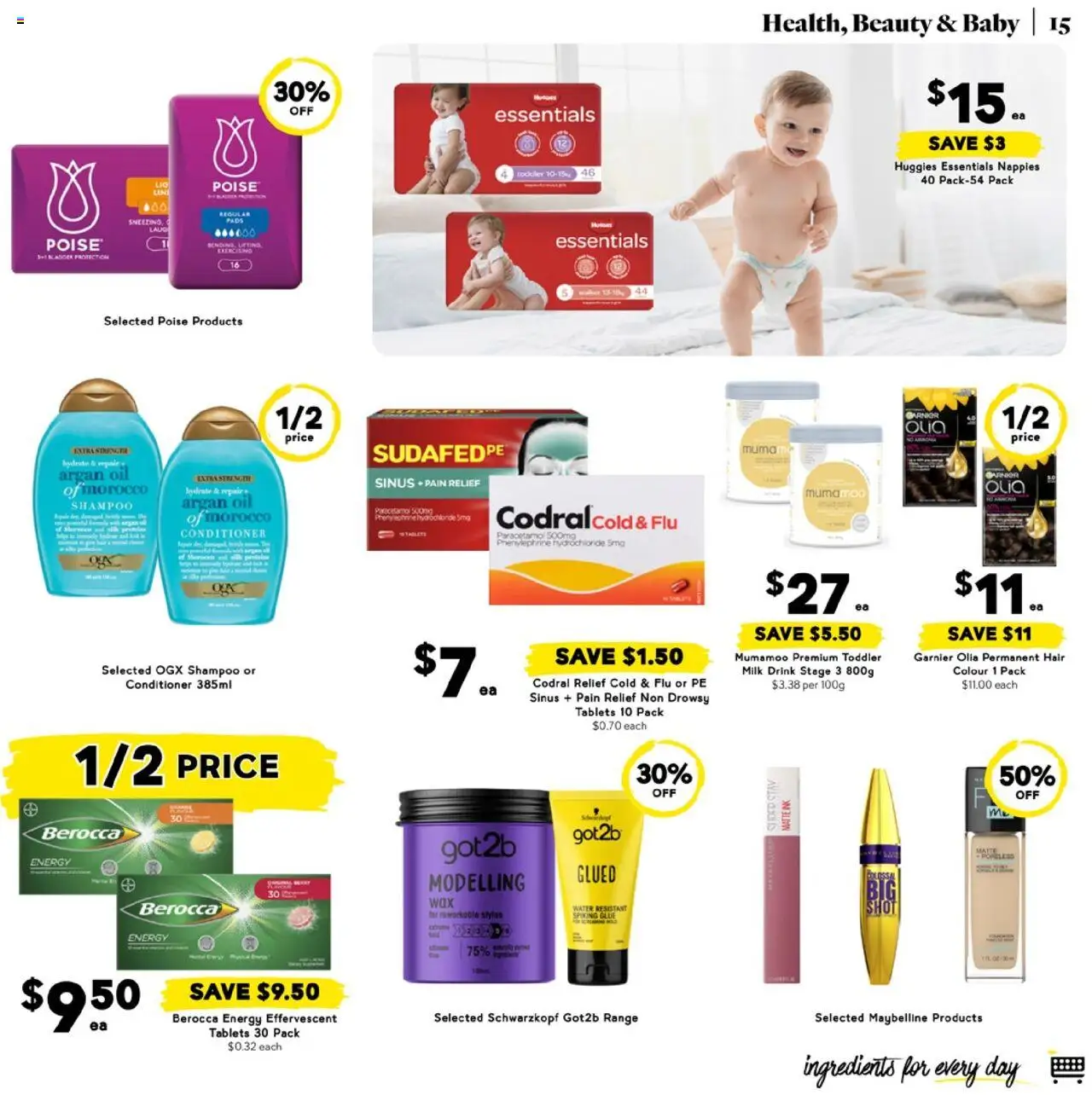 Drakes catalogue - valid from 18.06.2025 | Page: 15 | Products: Milk, Nappies, Argan oil, Sinus