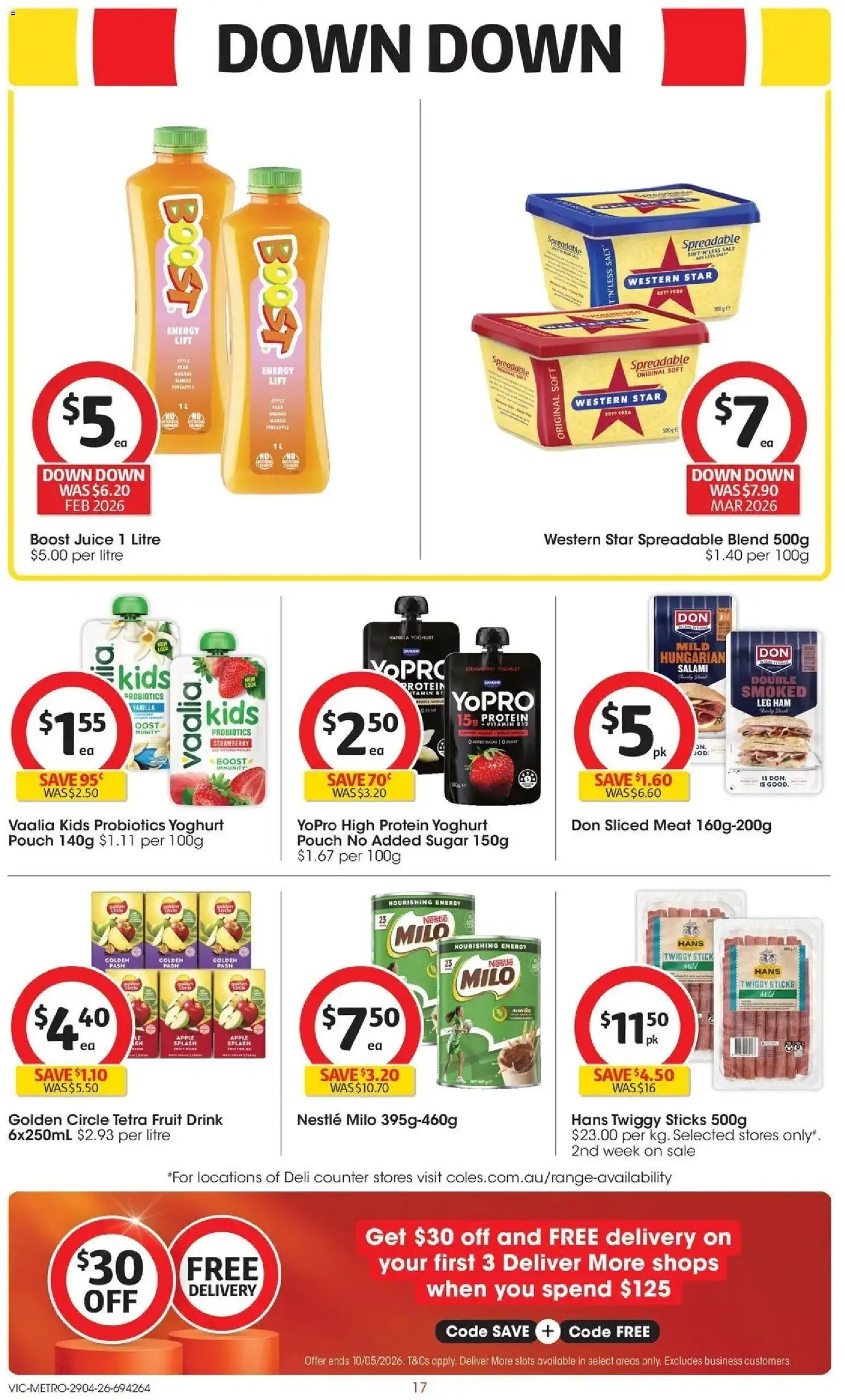 Deals catalogue - valid from 28.04.2026 | Page: 17 | Products: Yoghurt, Salami, Juice, Salt