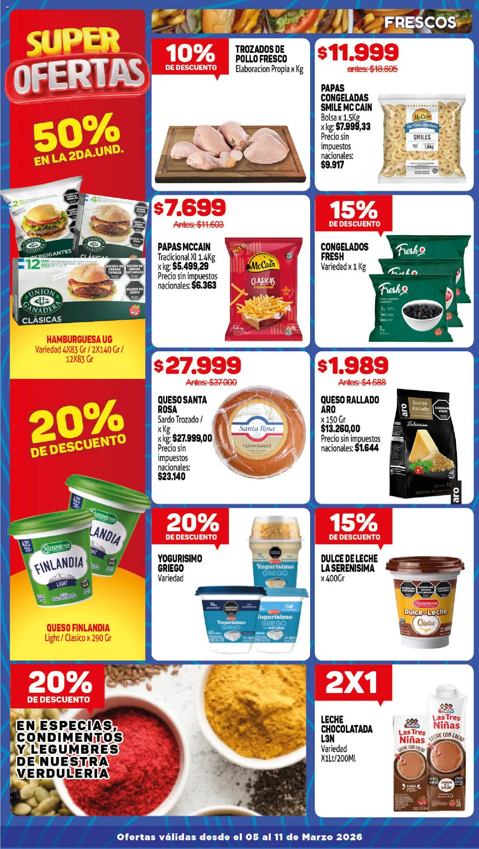 Makro OFERTAS IMPERDIBLES │ válido desde el 05.03.2026 | Página: 2 | Productos: Bolsa, Dulce de leche, Leche, Chocolatada