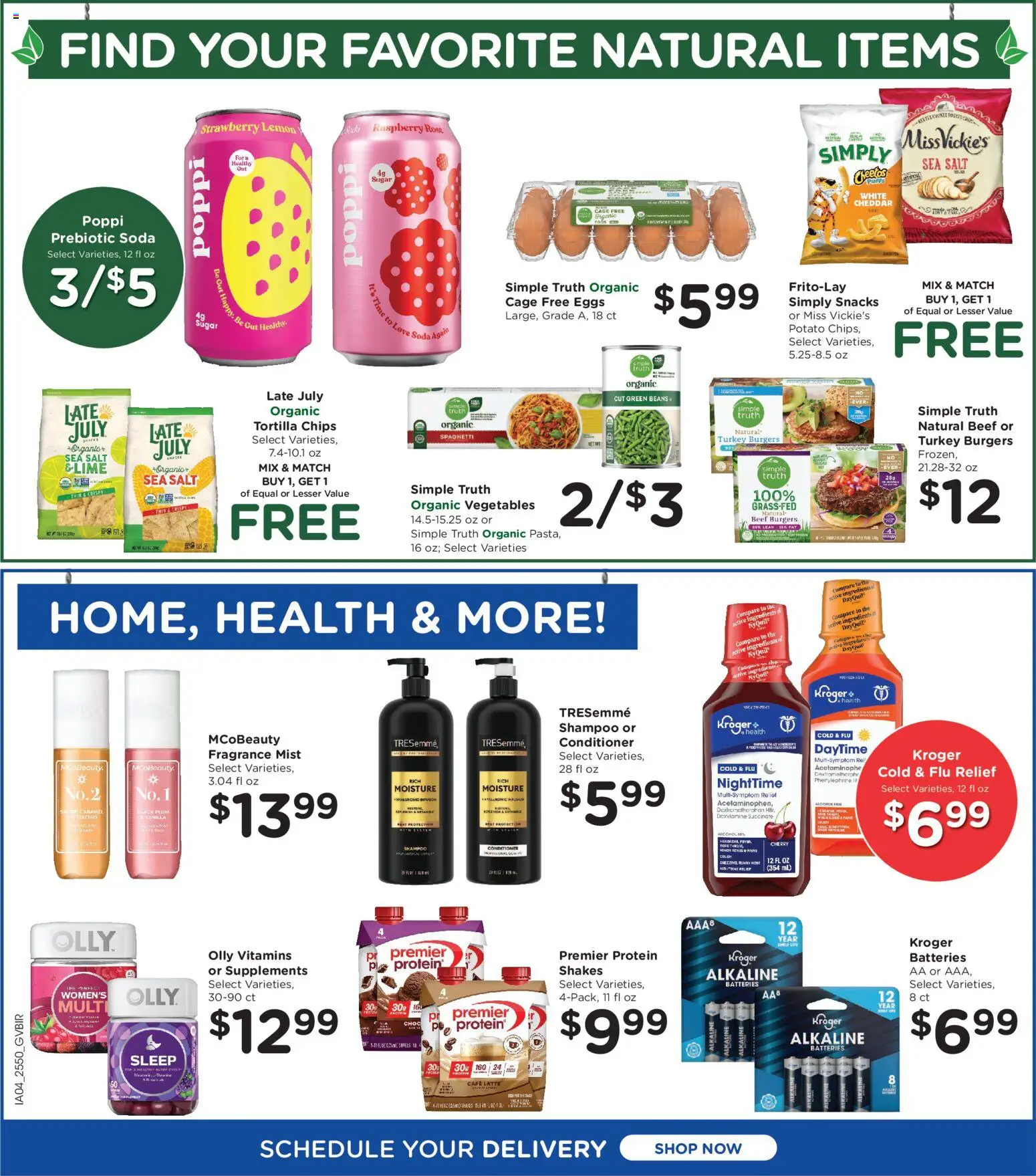 Kroger Ad - valid from 14.01.2026 | Page: 8 | Products: Shampoo, Eggs, Vegetables, Raspberry