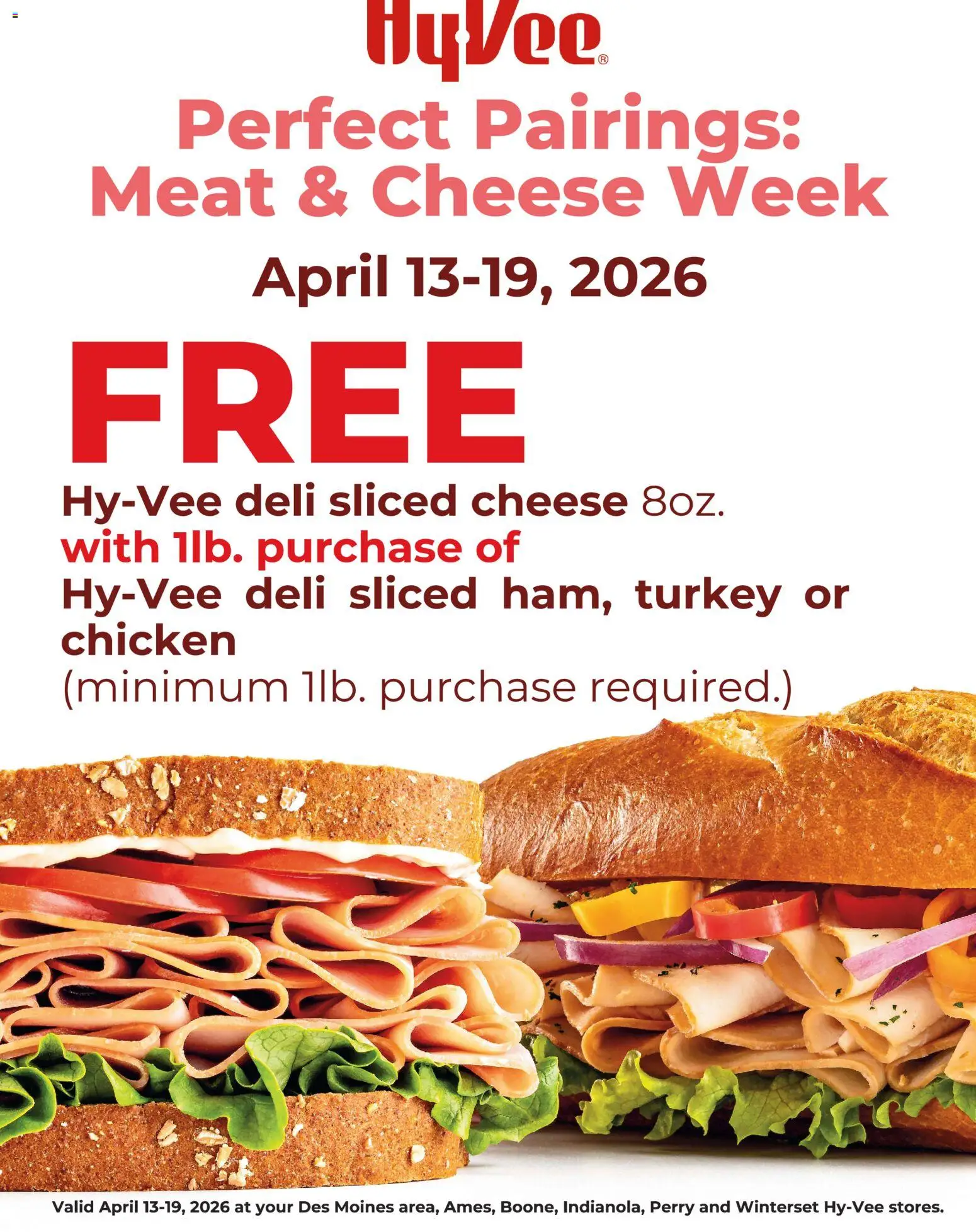 HyVee Perfect Pairings: Sliced Meat & Cheese Week - valid from 13.04.2026 | Page: 1 | Products: Cheese