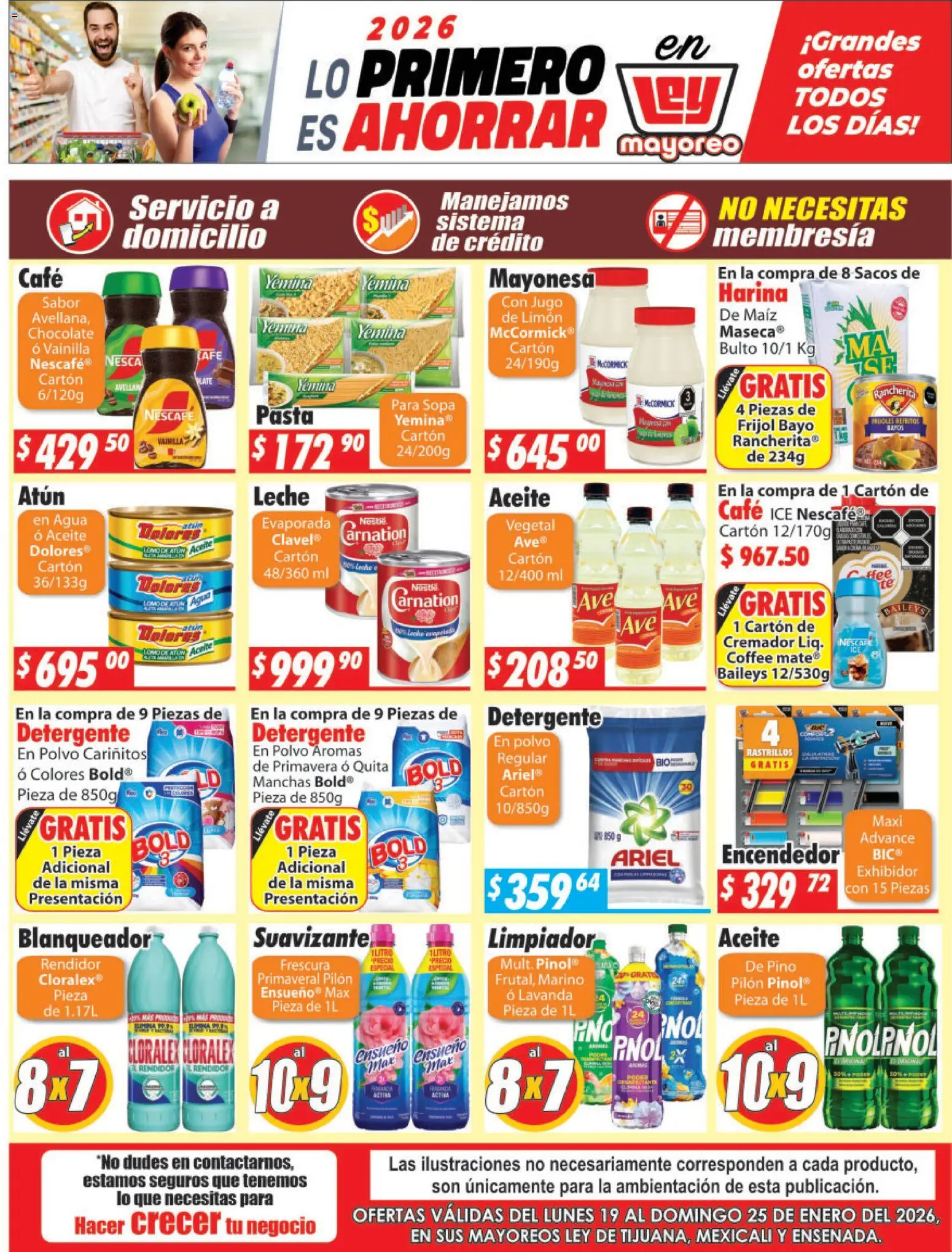 Nuevas ofertas de Casa Ley válidas en toda la República Mexicana desde el 19.01.2026. ¡Encuentra las mejores ofertas en Casa Ley folleto Frontera! | Página: 2 | Productos: Atún, Suavizante, Limpiador, Polvo