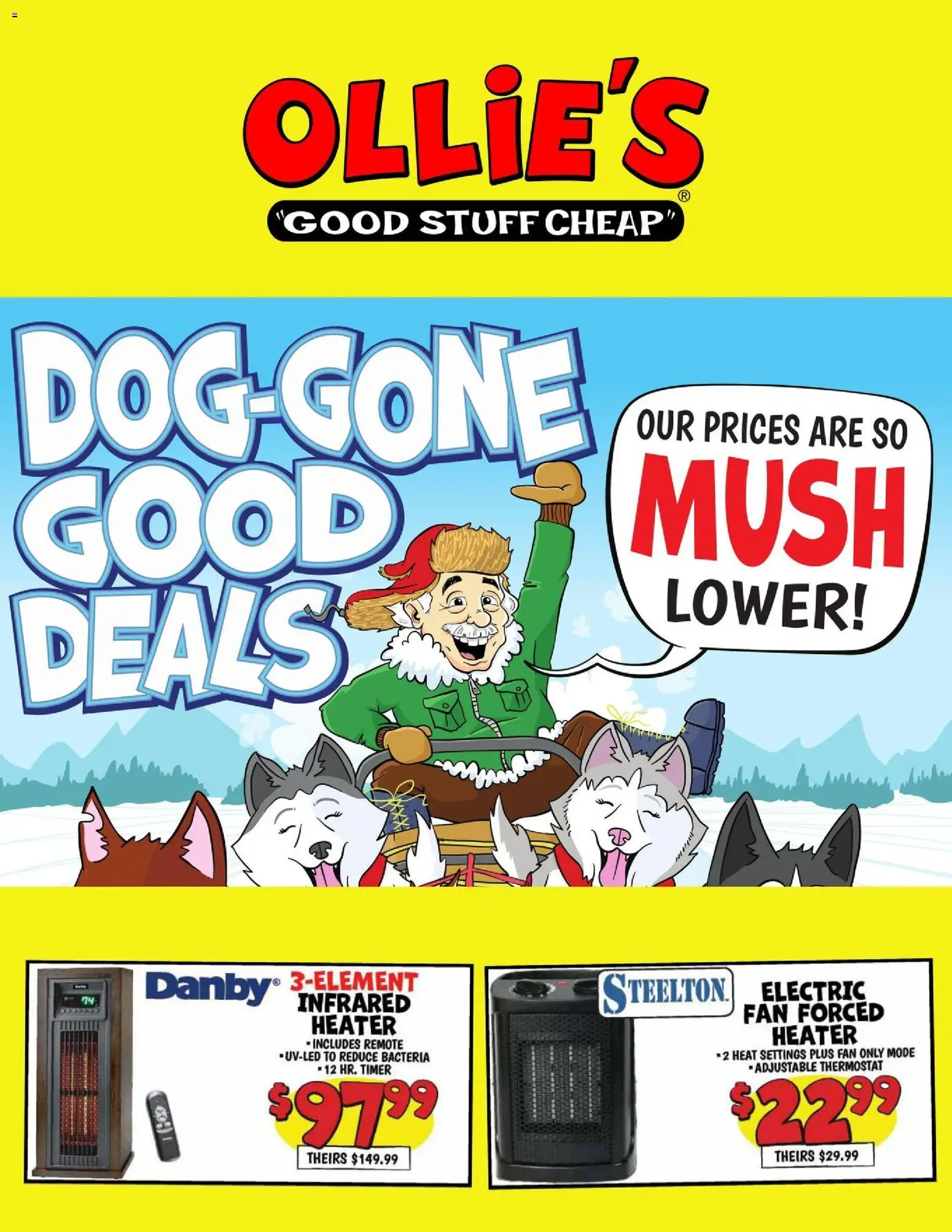 Ollie's Ad - valid from 02.12.2025 | Page: 1 | Products: Thermostat, Fan