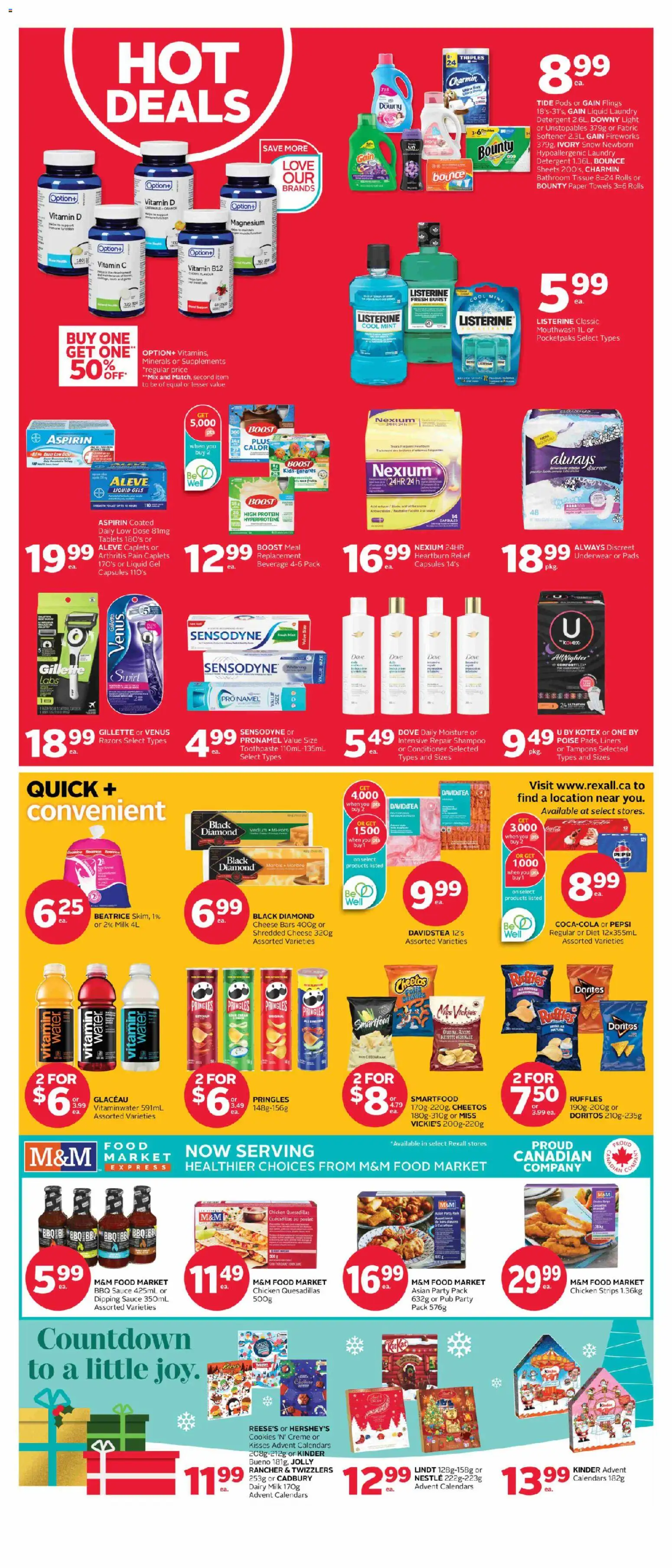 Rexall flyer valid from 14.11.2025 | Page: 2 | Products: Sour cream, Cookies, Conditioner, Milk