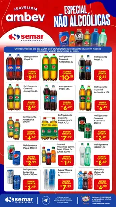 Semar Supermercado ofertas Ambev - Pré-Visualização do folheto da loja Semar Supermercado, válido de 23.04.2026