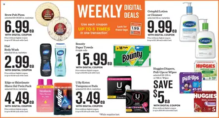 Mariano's Weekly Ad - valid from 16.07.2025 | Page: 6 | Products: Pizza, Pads, Tampons, Body Wash
