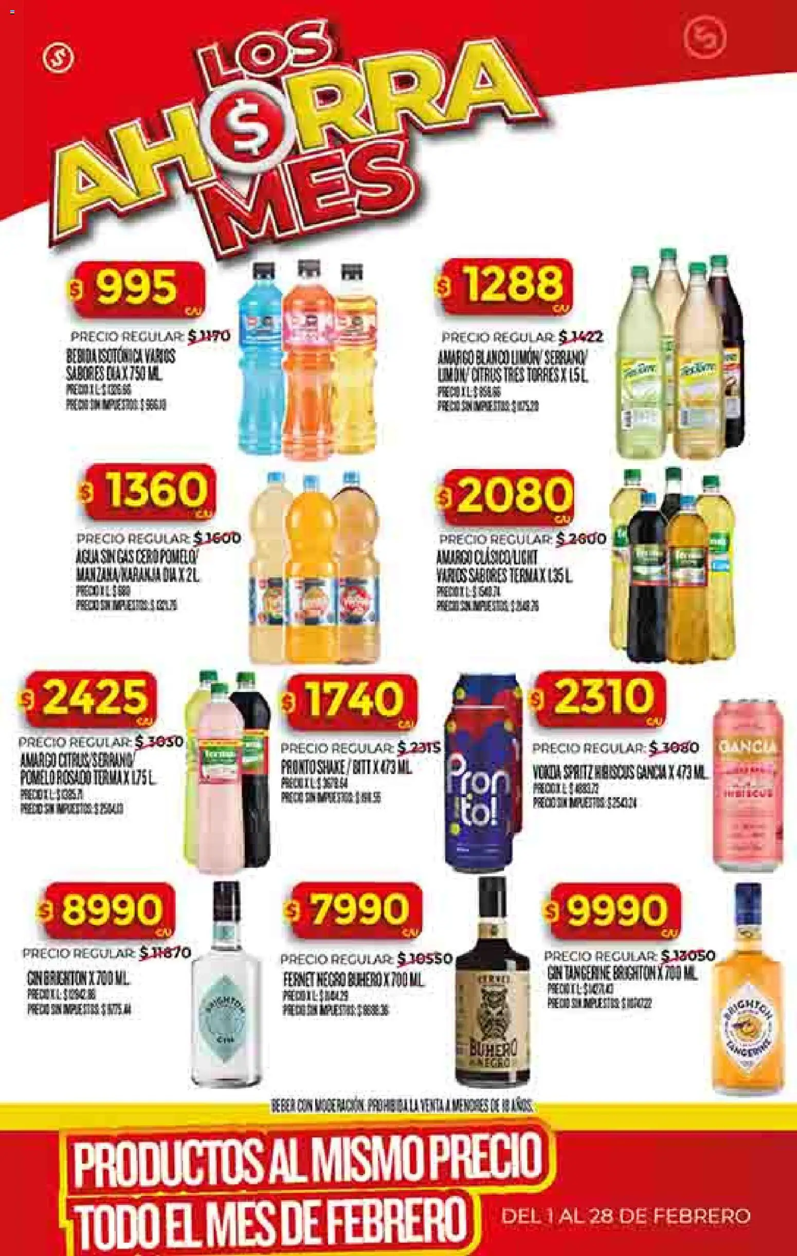 Supermercado DIA Ofertas │ válido desde el 25.02.2026 | Página: 43 | Productos: Gin, Fernet, Agua, Pomelo