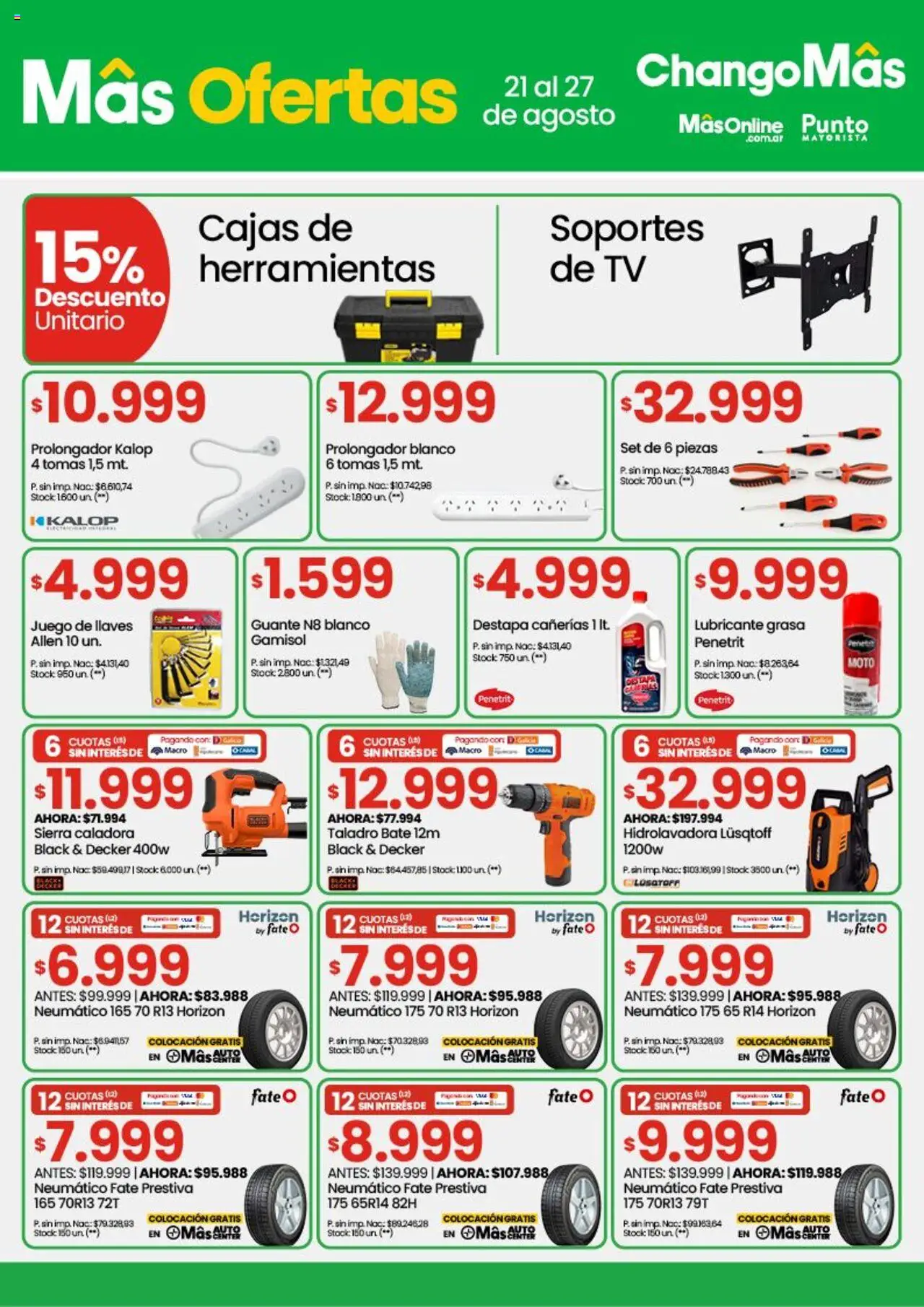 Punto Mayorista catálogo │ válido desde el 21.08.2025 | Página: 9 | Productos: Guante, Taladro, Hidrolavadora, Sierra