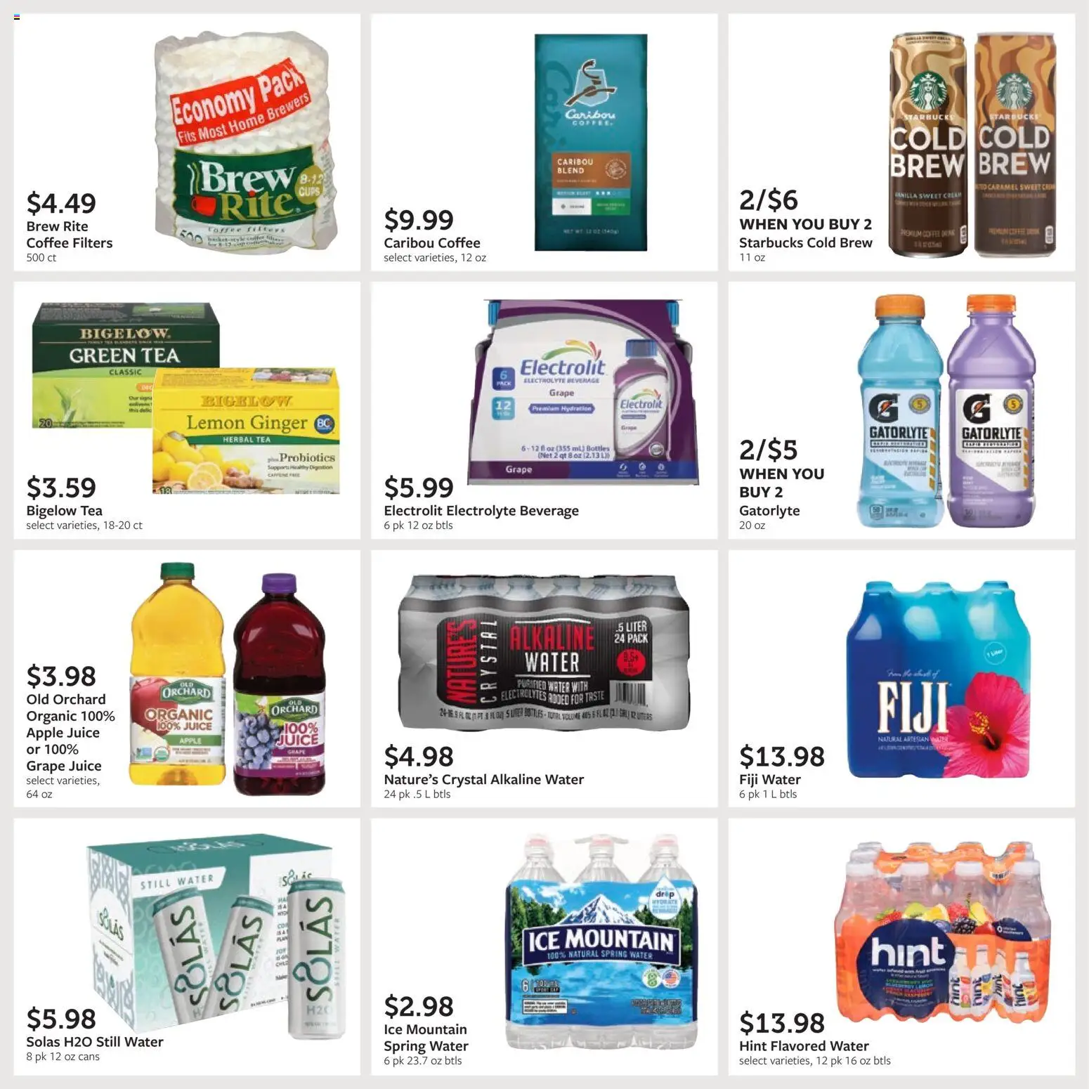 Fareway Monthly Ad - valid from 30.03.2026 | Page: 18 | Products: Probiotics, Ginger, Juice, Water