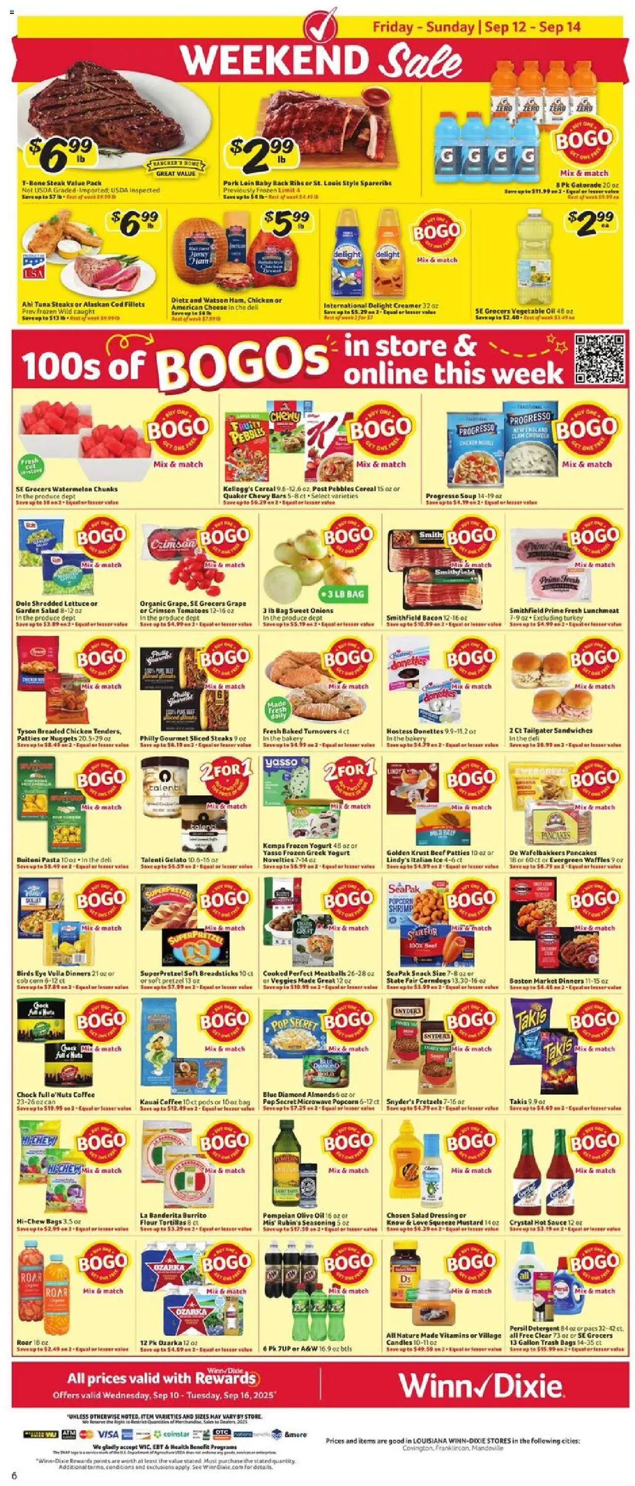 Winn Dixie Weekly Circular - LA - valid from 10.09.2025 | Page: 8 | Products: Oil, Microwave, Detergent, Bag