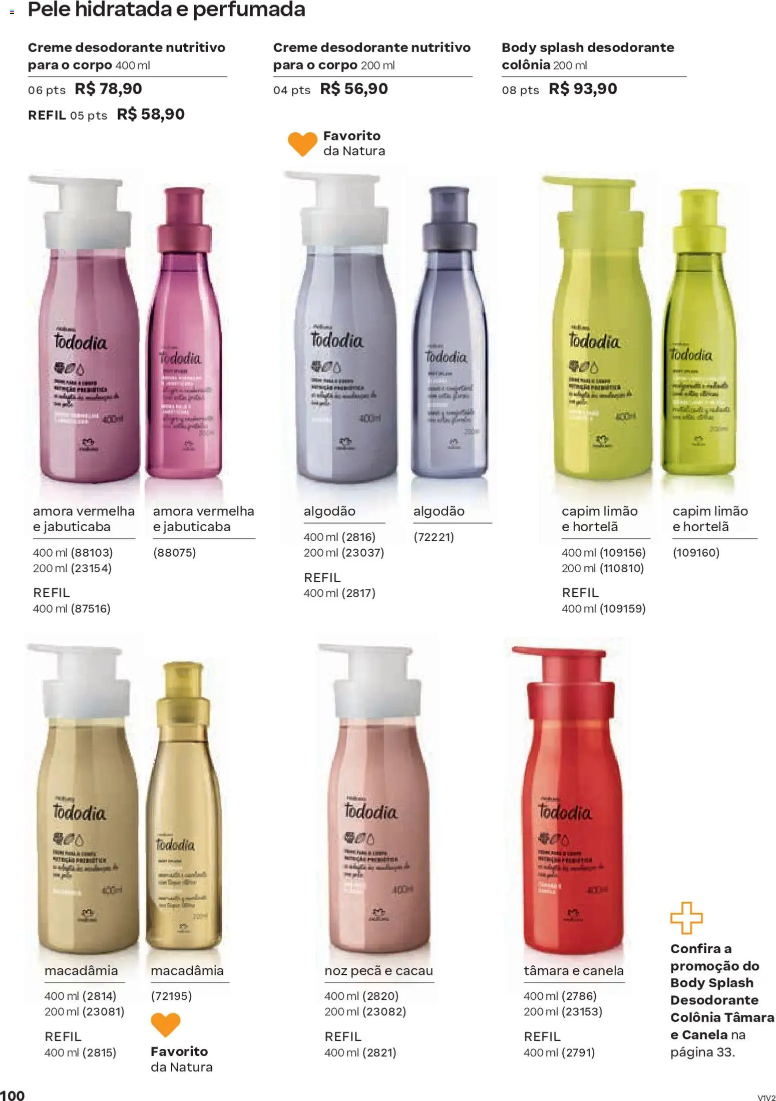 Natura Folheto - válido de 19.02.2026 | Página: 100 | Produtos: Macadâmia, Hortelã, Desodorante, Canela