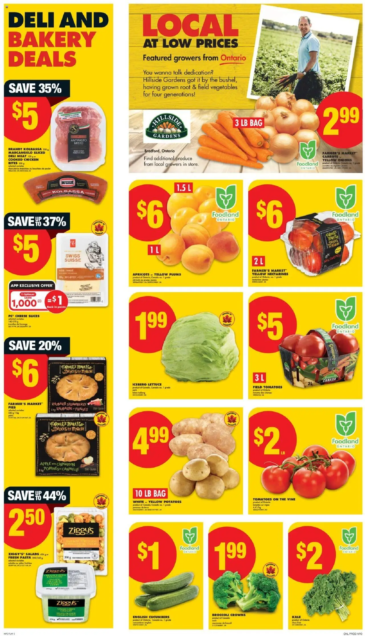 No Frills flyer valid from 31.07.2025 | Page: 2 | Products: Salad, Potatoes, Bakery, Cheese