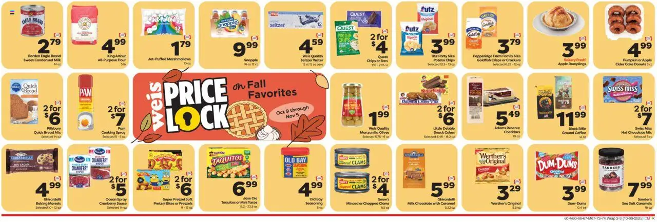 Weis Weekly Ad - valid from 09.10.2025 | Page: 6 | Products: Cider, Milk, Chips, Water