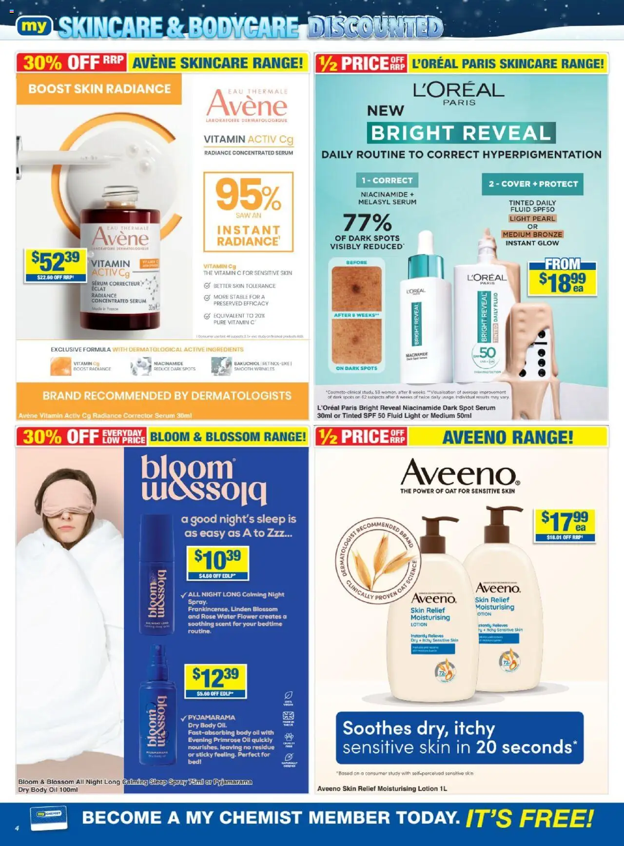 My Chemist catalogue - valid from 19.06.2025 | Page: 4 | Products: Light, Body oil, Corrector, Sensitive skin