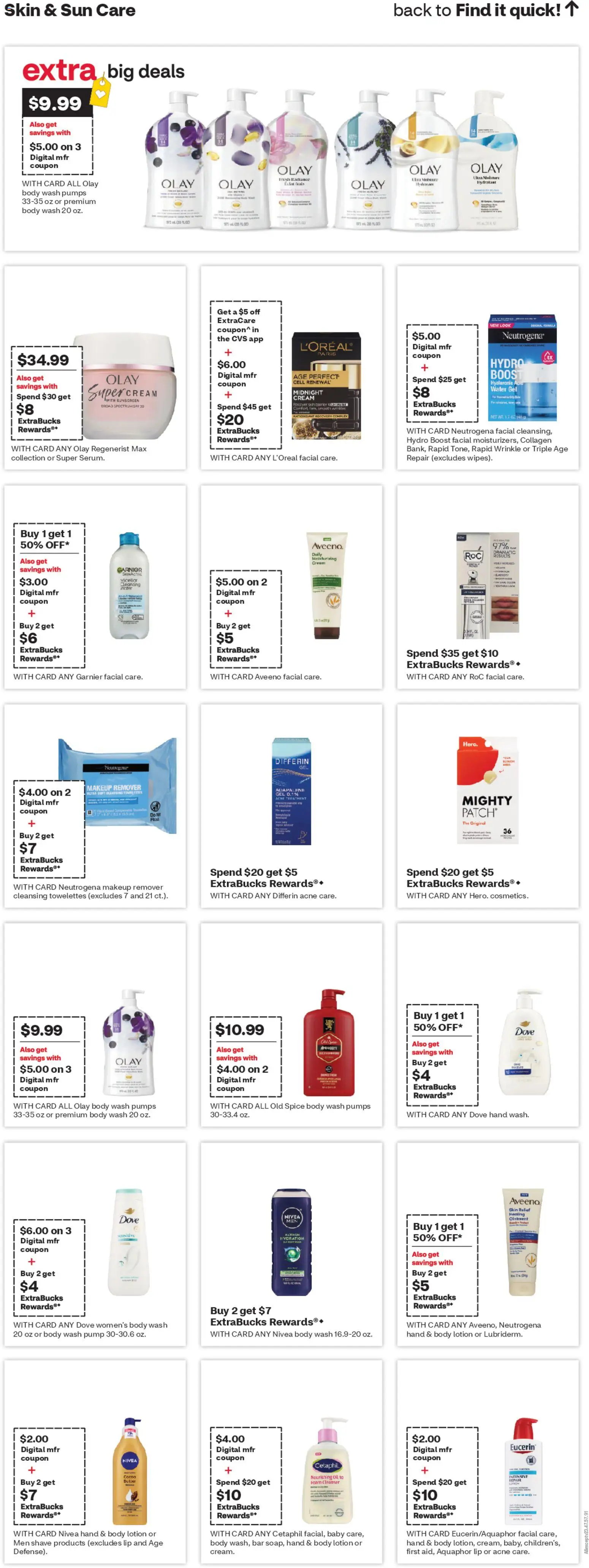CVS Pharmacy Weekly Ad - AZ - valid from 01.02.2026 | Page: 11 | Products: Makeup Remover, Sunscreen, Healing Ointment, Cream