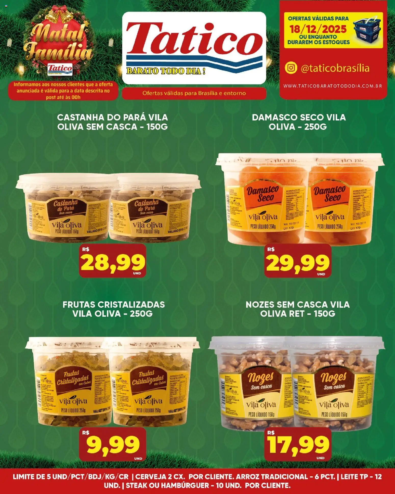 Tatico Folheto - válido de 18.12.2025 | Página: 11 | Produtos: Leite, Arroz, Nozes, Frutas cristalizadas