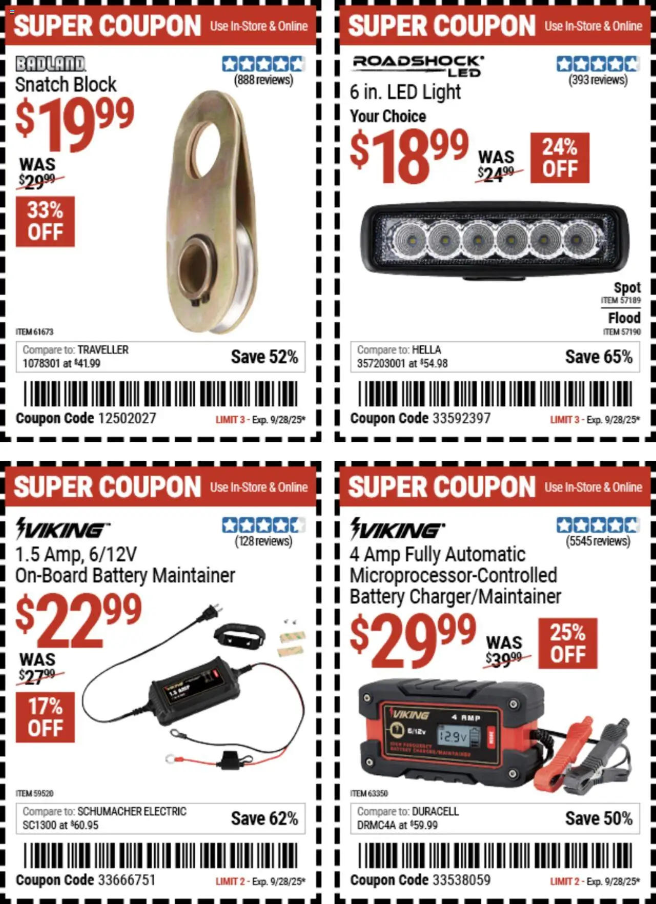 Harbor Freight Weekly Ad - valid from 15.09.2025 | Page: 7 | Products: Battery