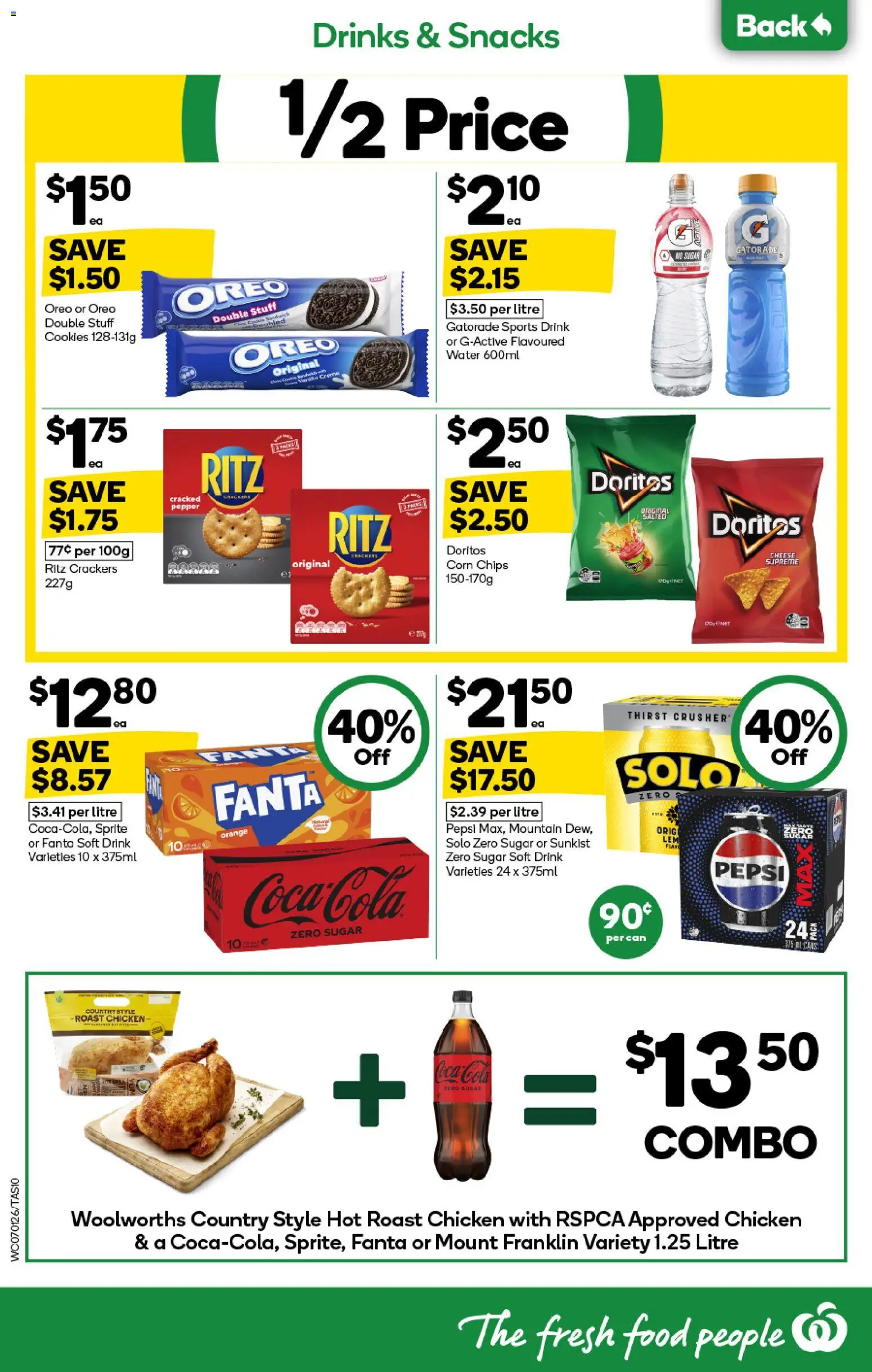 Woolworths catalogue - valid from 07.01.2026 | Page: 10 | Products: Crackers, Chicken, Water, Sugar
