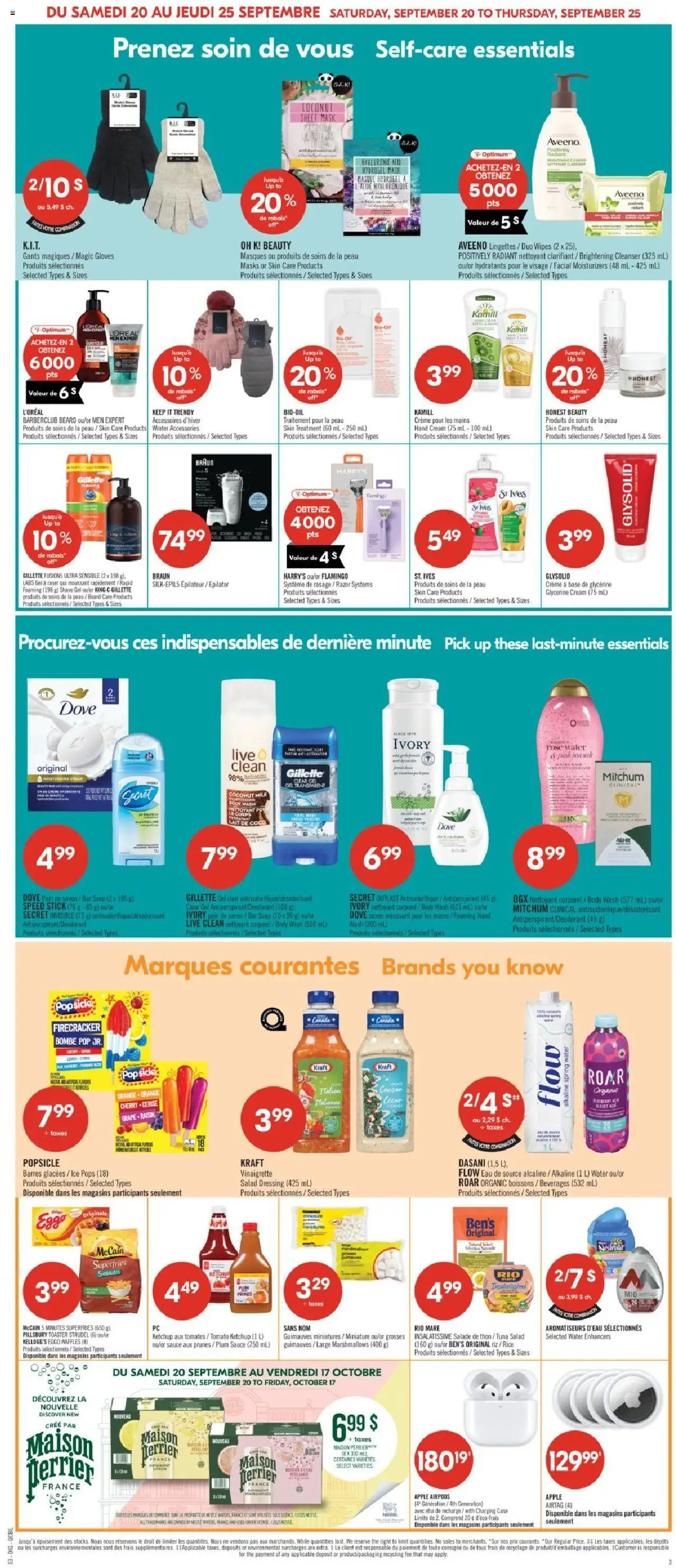 Pharmaprix flyer valid from 20.09.2025 | Page: 18 | Products: Ketchup, Epilator, Antiperspirant, Milk