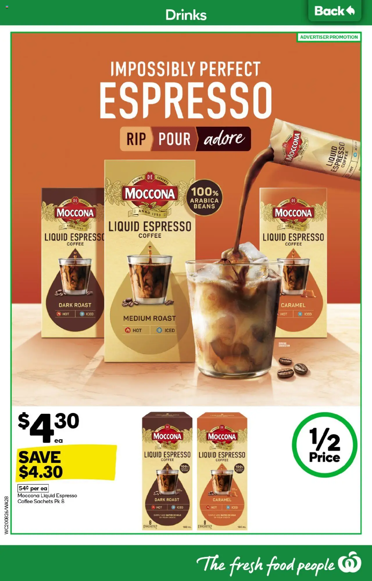 Woolworths catalogue - valid from 20.08.2025 | Page: 28 | Products: Milk, Coffee, Water, Moccona