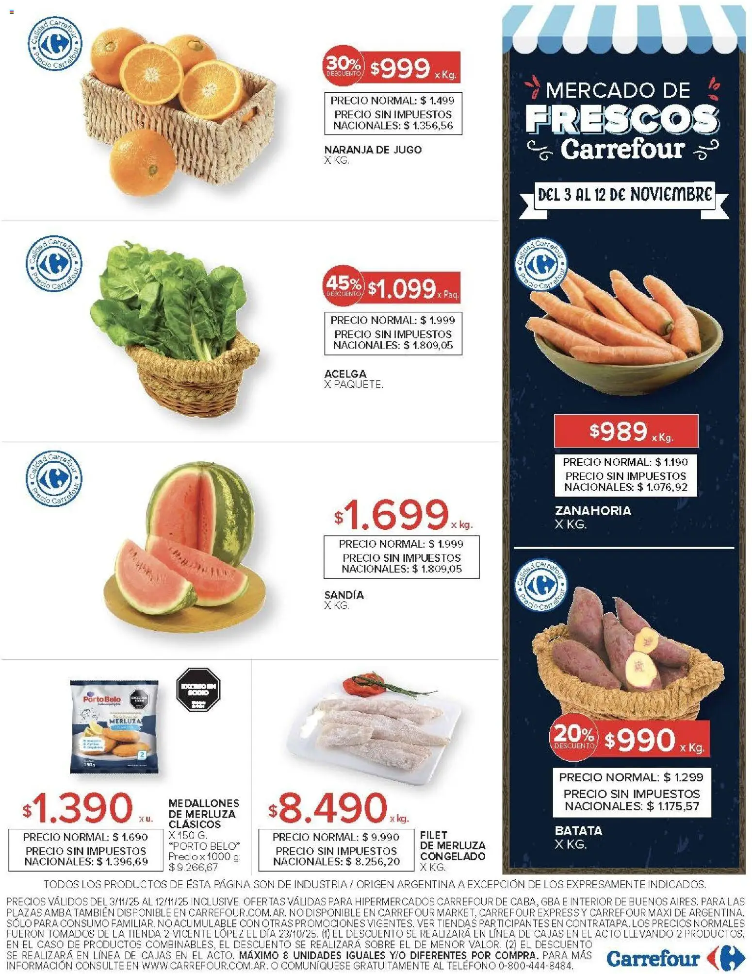 Carrefour - Black Friday │ válido desde el 03.11.2025 | Página: 16 | Productos: Acelga, Sandía, Jugo, Zanahoria