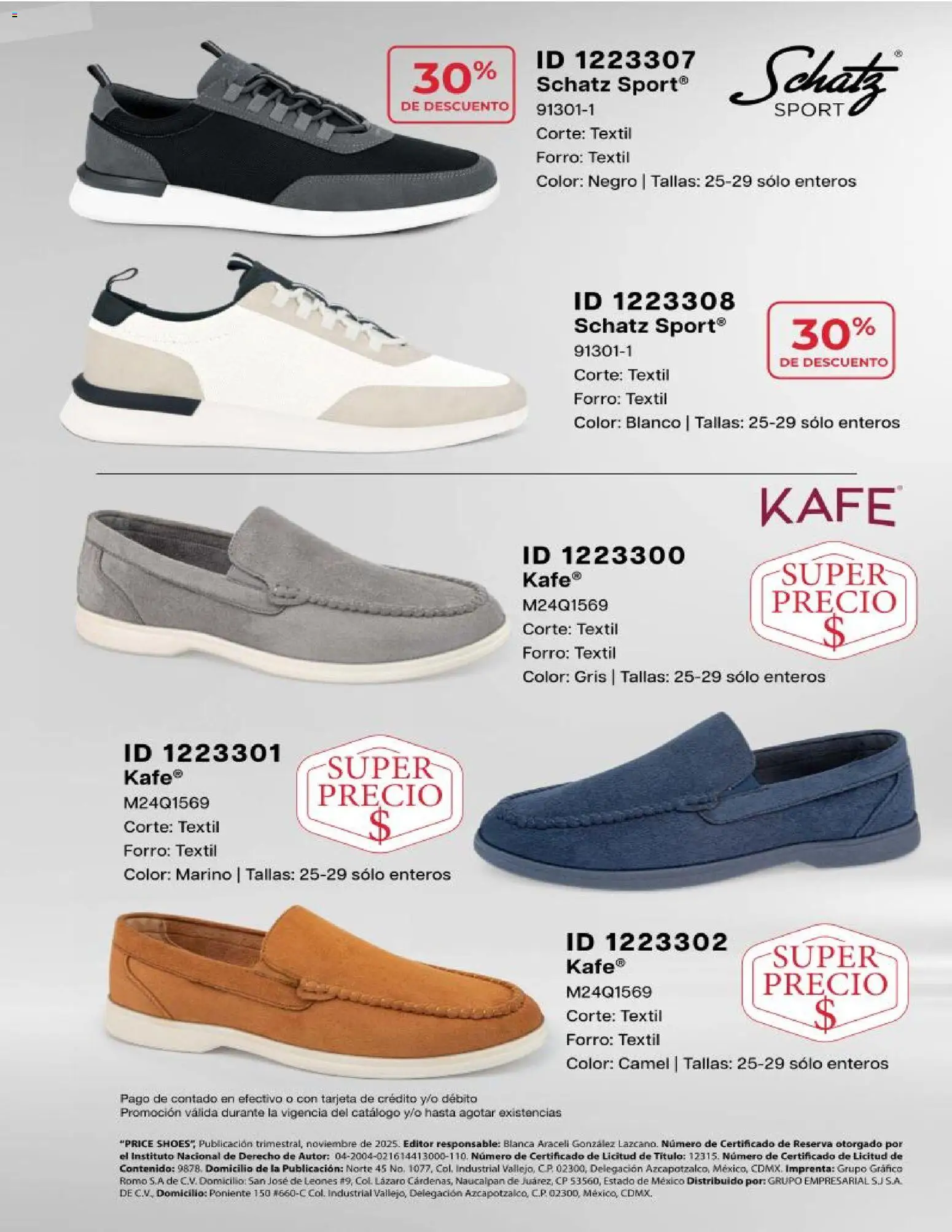 Nuevas ofertas de Price Shoes válidas en toda la República Mexicana desde el 15.11.2025. ¡Encuentra las mejores ofertas en Price Shoes catálogo Avances Caballeros 2026! | Página: 19