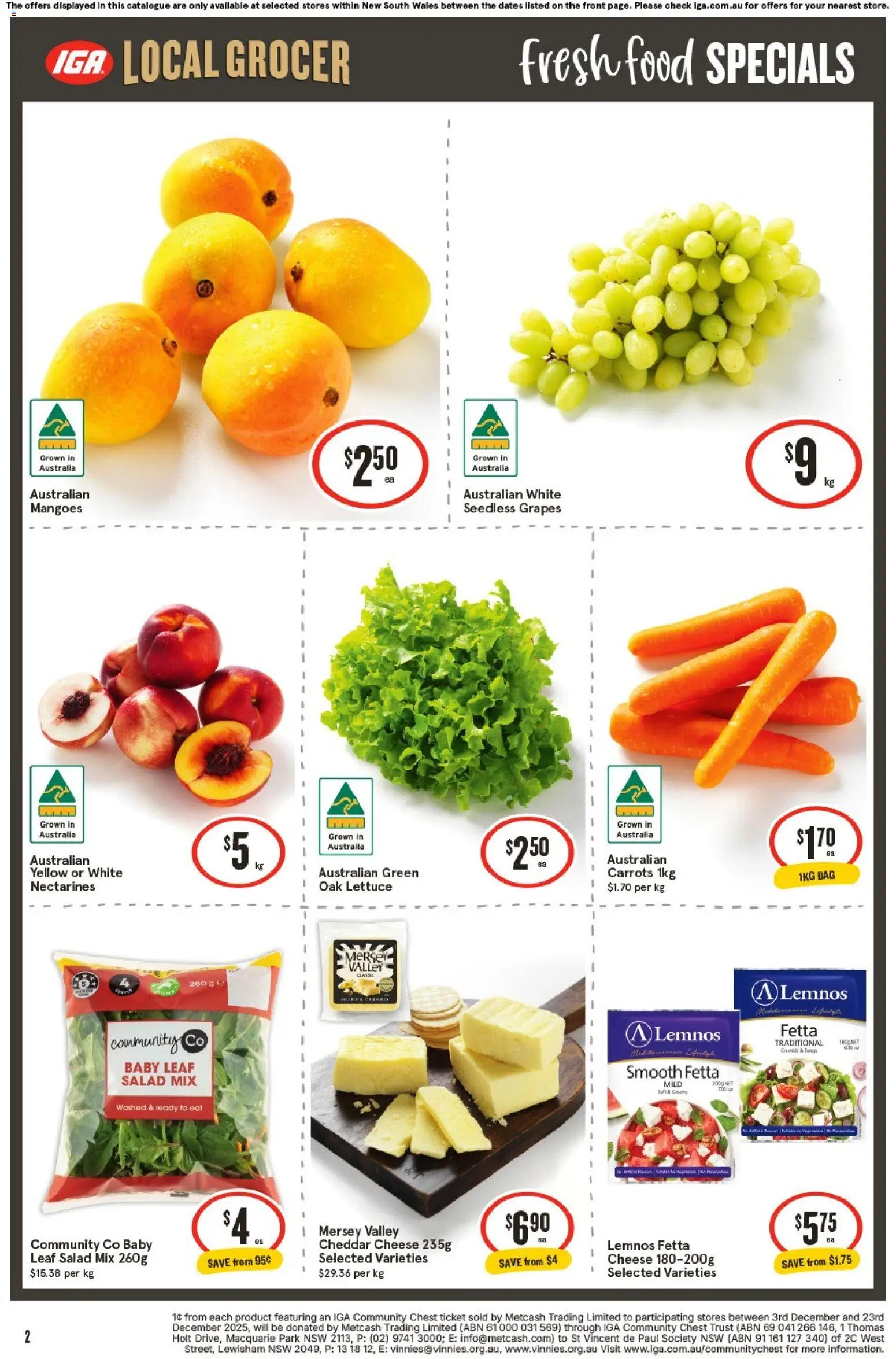 IGA catalogue - valid from 17.12.2025 | Page: 2 | Products: Cheese, Lettuce, Salad, Grapes