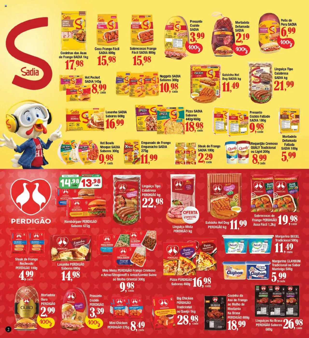 Supermercados Unidos Folheto - válido de 15.09.2025 | Página: 2 | Produtos: Asa de frango, Presunto, Pizza, Mortadela