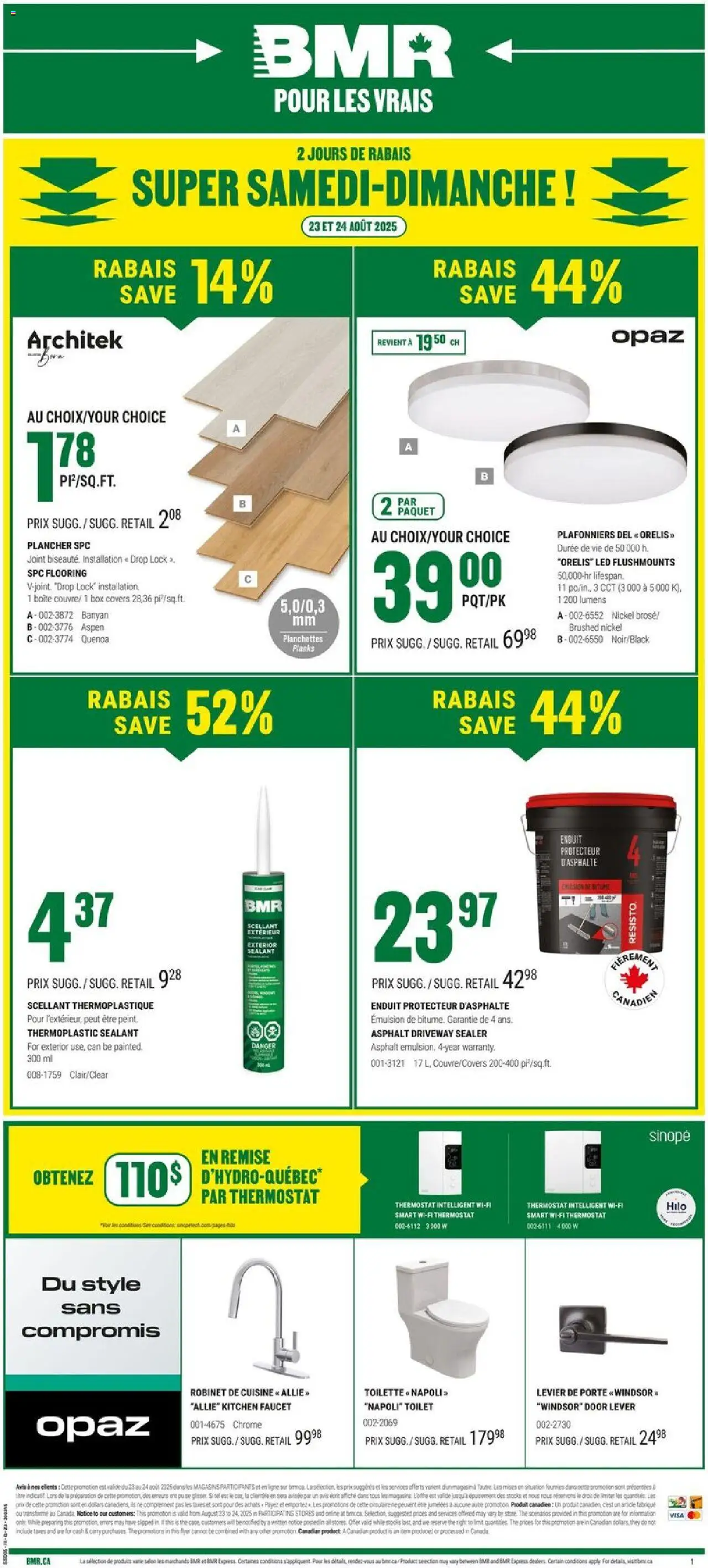 BMR flyer valid from 23.08.2025 | Page: 1 | Products: Box, Toilette