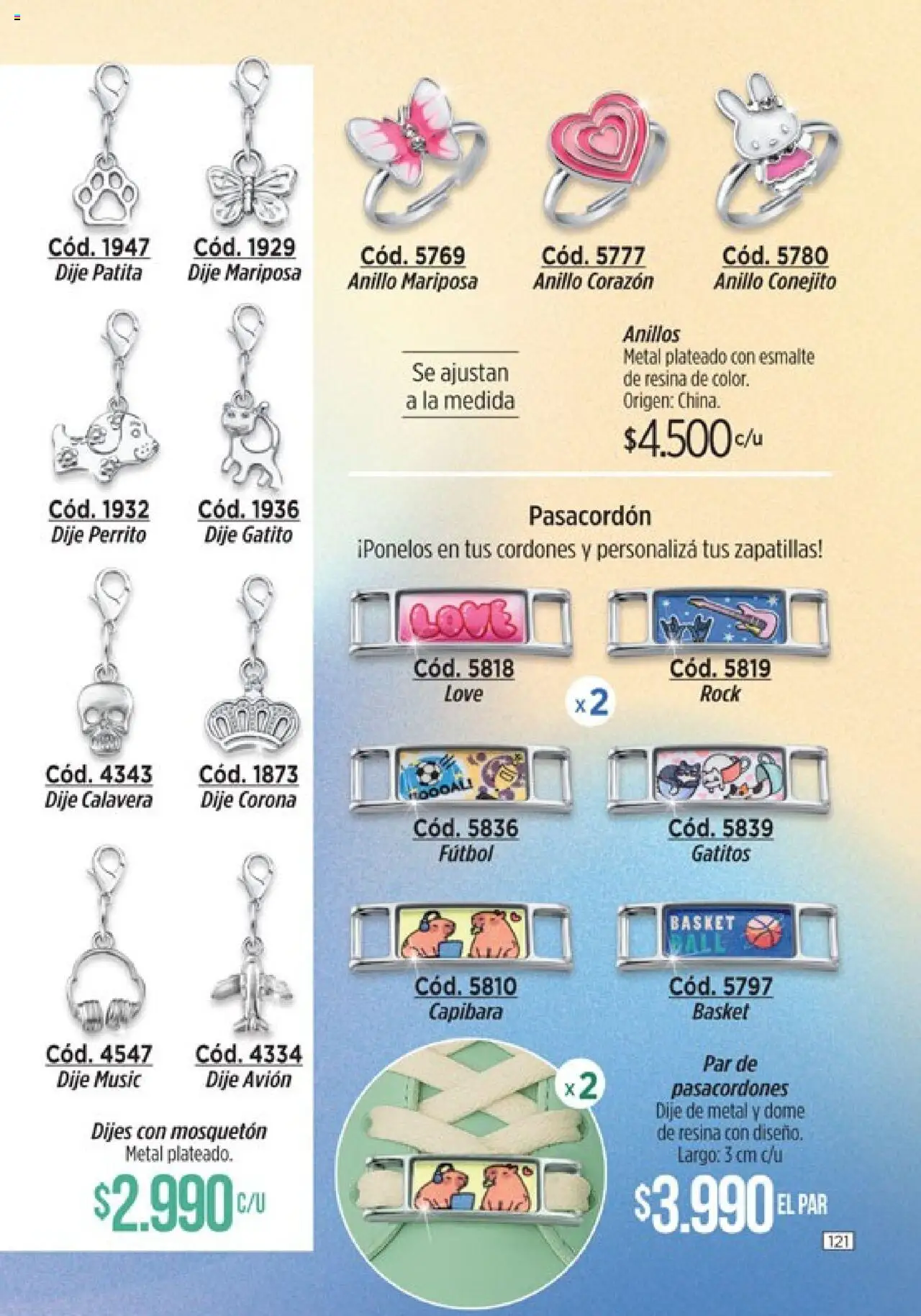 Catálogo Amodil Campaña 11 │ válido desde el 13.06.2025 | Página: 121 | Productos: Anillo, Dije, Cordones, Zapatillas
