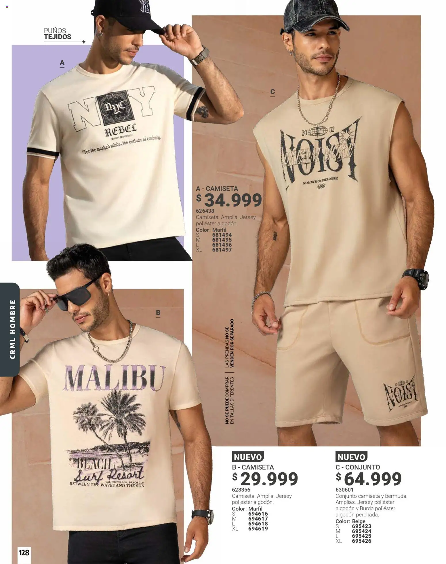 Carmel revista - valida desde el 01.01.2026 | Página: 128 | Productos: Algodón, Camiseta, Conjunto