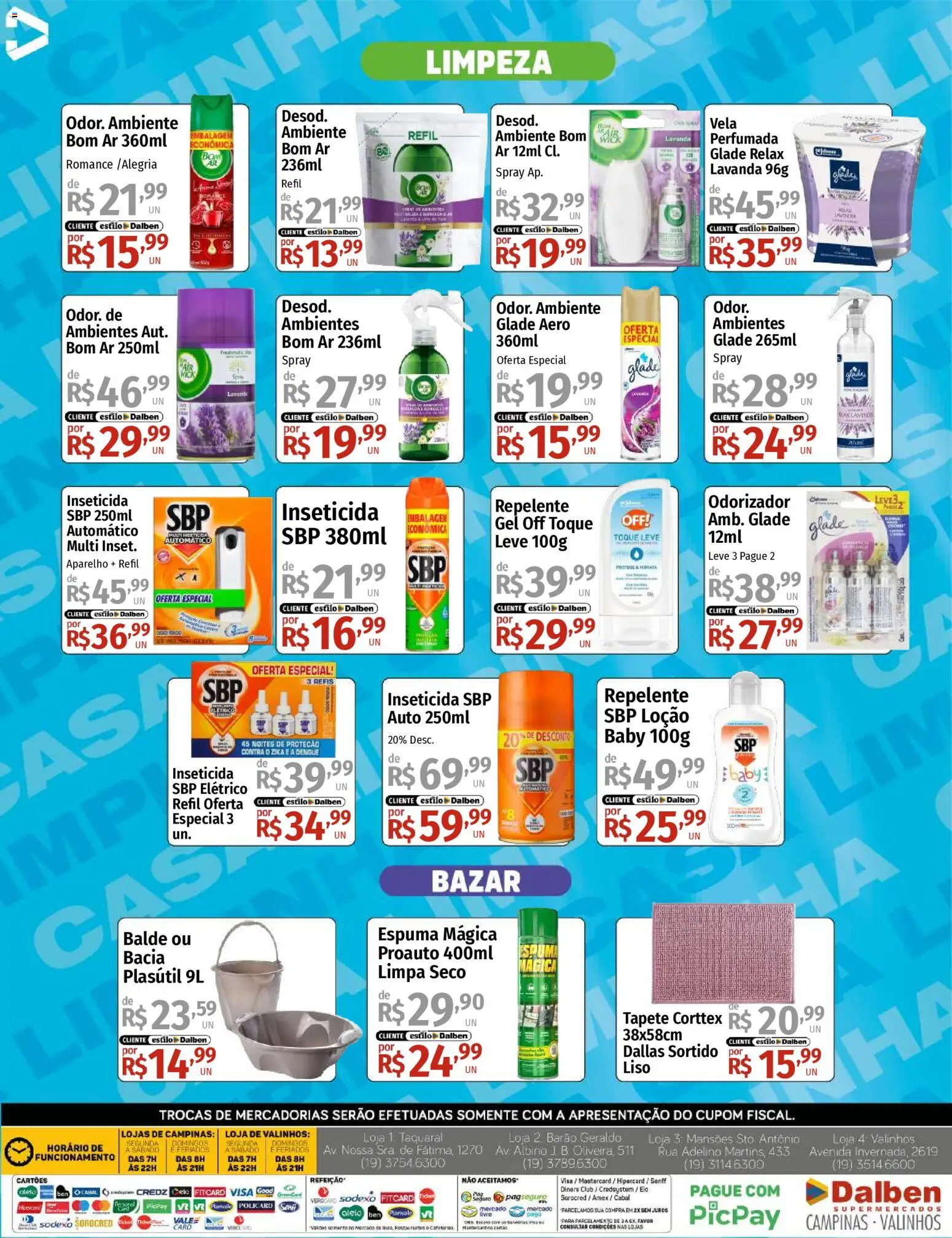 Supermercado Dalben Folheto - válido de 26.01.2026 | Página: 6 | Produtos: Tapete, Repelente, Inseticida, Balde