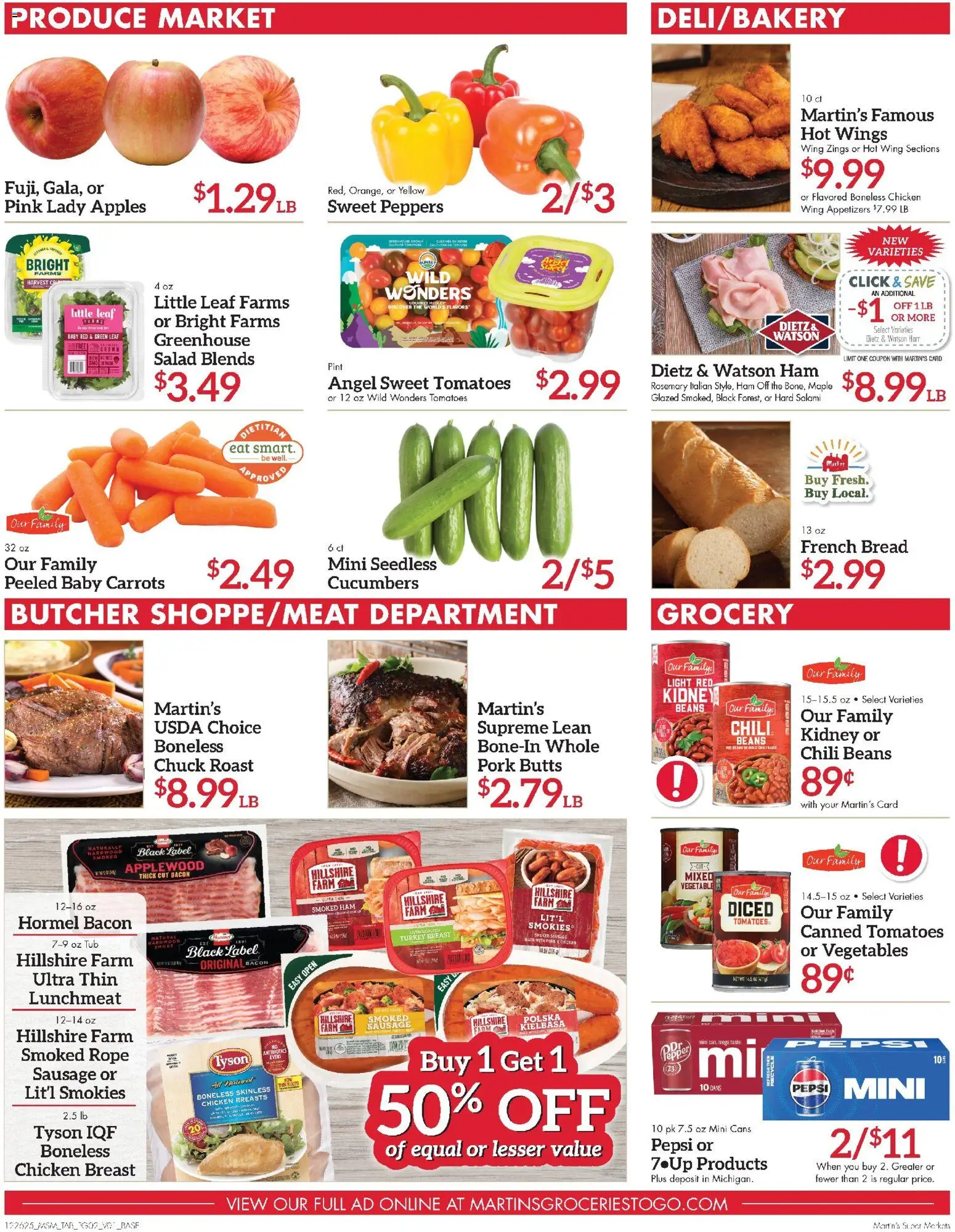 Martin’s Weekly Ad - valid from 28.12.2025 | Page: 2 | Products: Pork, Apples, Tomatoes, Vegetables
