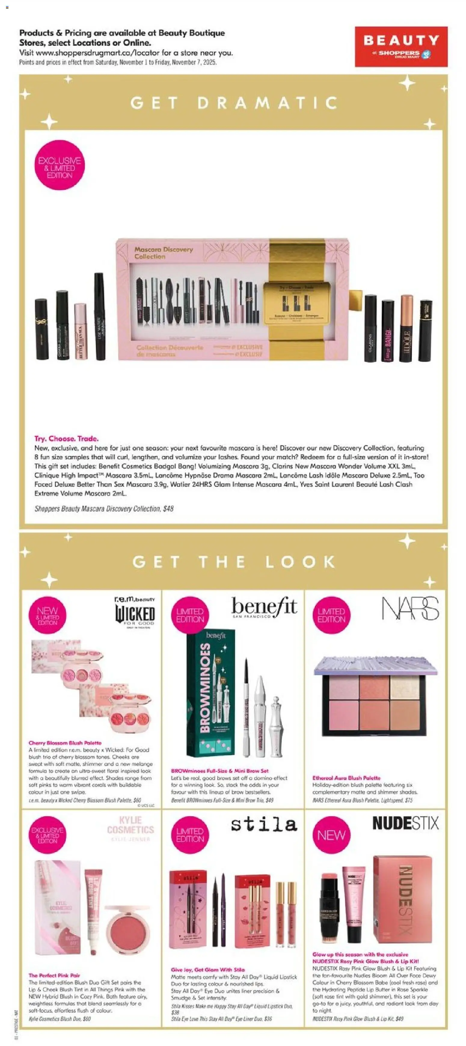 Shoppers flyer valid from 01.11.2025 | Page: 14 | Products: Blush, Mascara, Lipstick, Butter