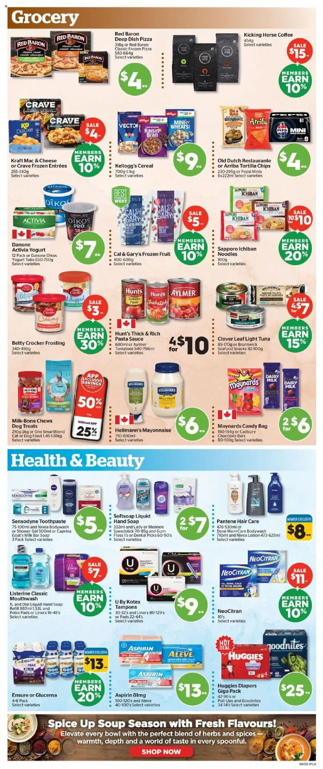 Calgary Co-op flyer valid from 16.10.2025 | Page: 9 | Products: Soap, Mouthwash, Shower, Yogurt