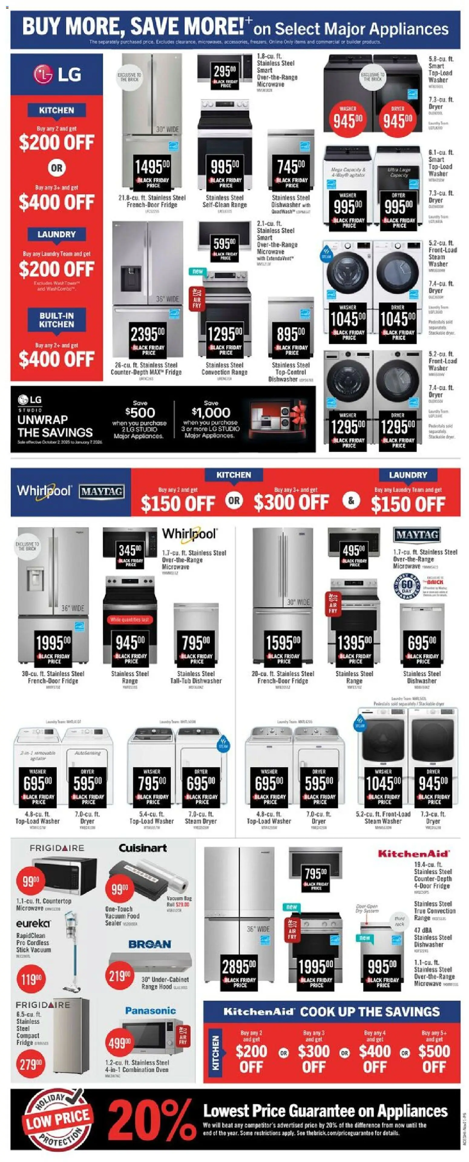 The Brick flyer valid from 21.11.2025 | Page: 14 | Products: Dryer, Oven, Dishwasher, Range hood