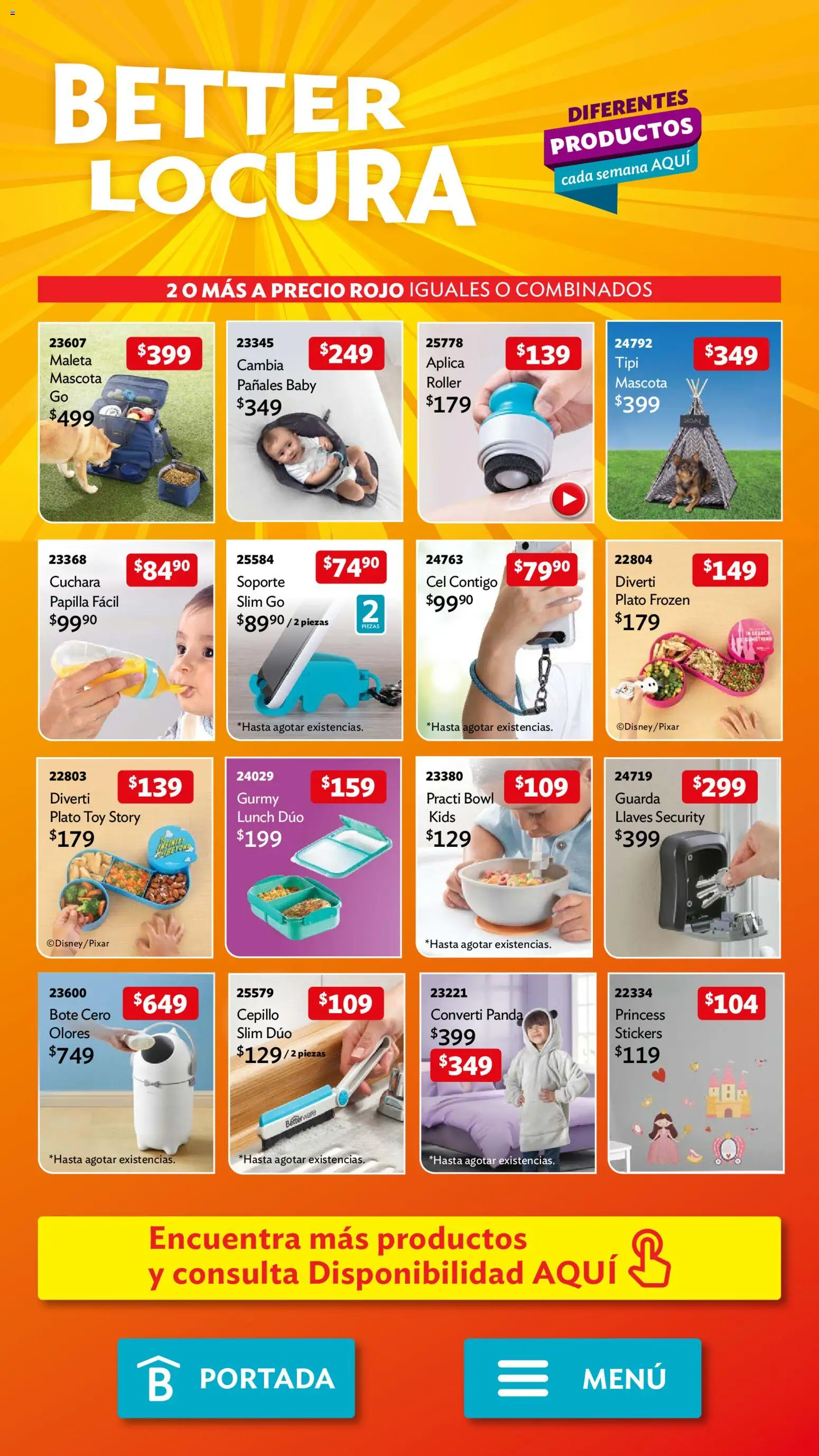 Nuevas ofertas de Betterware válidas en toda la República Mexicana desde el 05.01.2026. ¡Encuentra las mejores ofertas en Betterware campaña 1 2026! | Página: 111 | Productos: Maleta, Pañales, Cuchara, Bowl