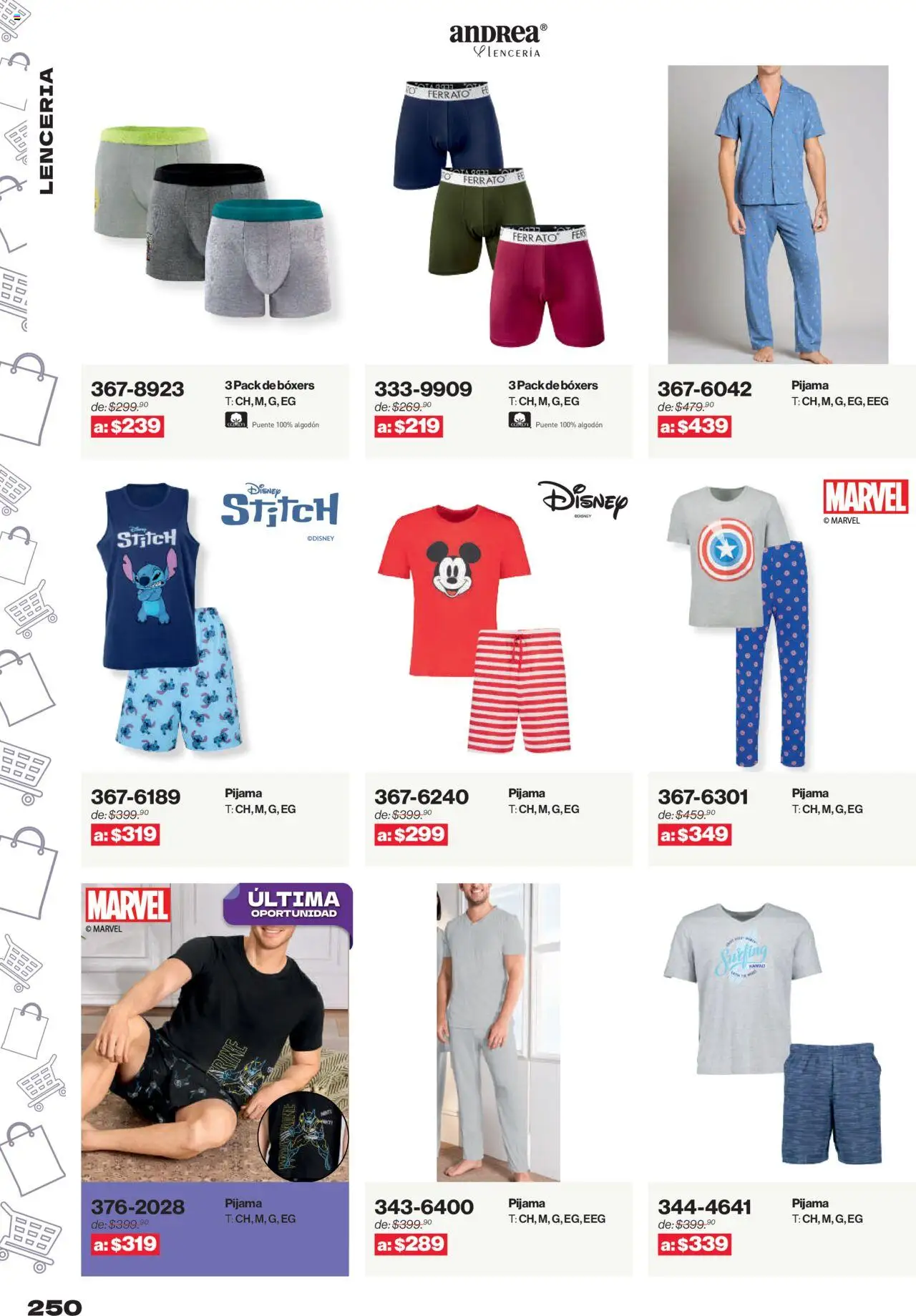 Nuevas ofertas de Andrea válidas en toda la República Mexicana desde el 10.08.2025. ¡Encuentra las mejores ofertas en Andrea - Catálogo Outlet! | Página: 250 | Productos: Pijama, Boxers, Algodón, Lenceria