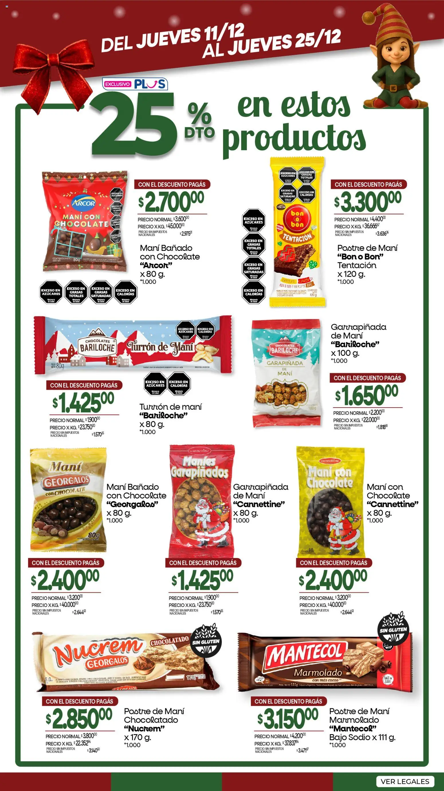 La Anonima catálogo │ válido desde el 11.12.2025 | Página: 2 | Productos: Peso, Chocolate, Turrón, Cacao