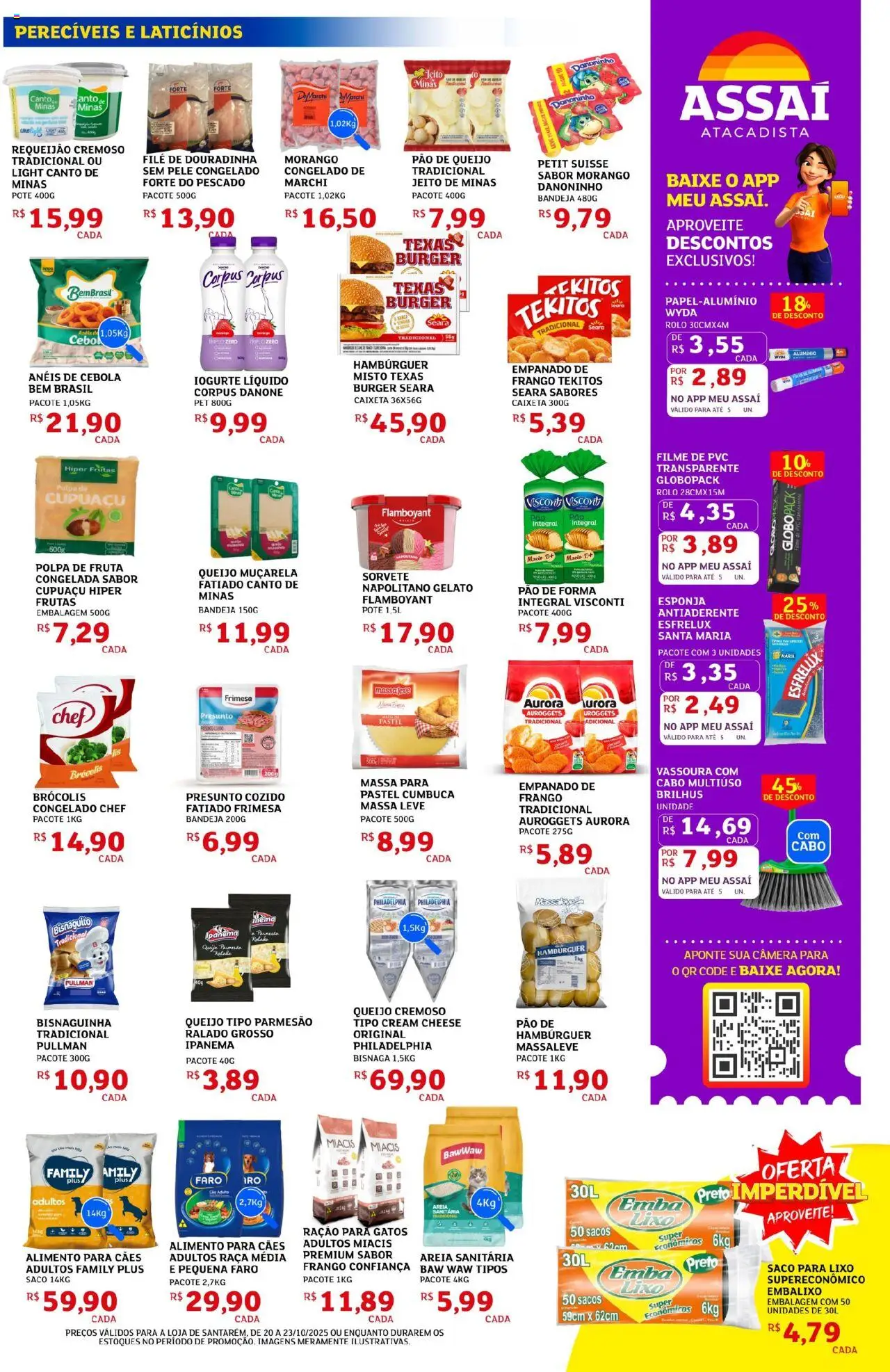 Assaí Atacadista Folheto - válido de 20.10.2025 | Página: 3 | Produtos: Esponja, Presunto, Brócolis, Vassoura