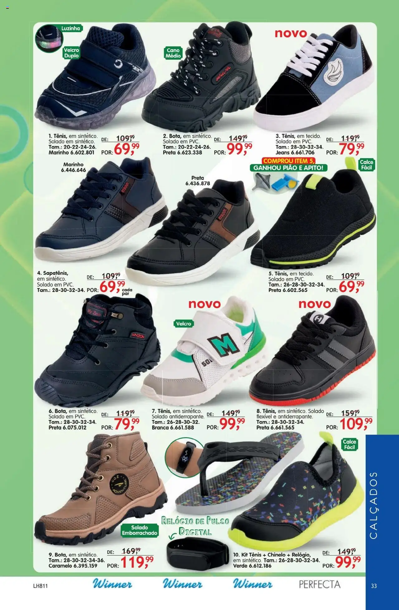 Quatro Estações Folheto - válido de 01.10.2025 | Página: 33 | Produtos: Apito, Tênis, Relógio, Jeans