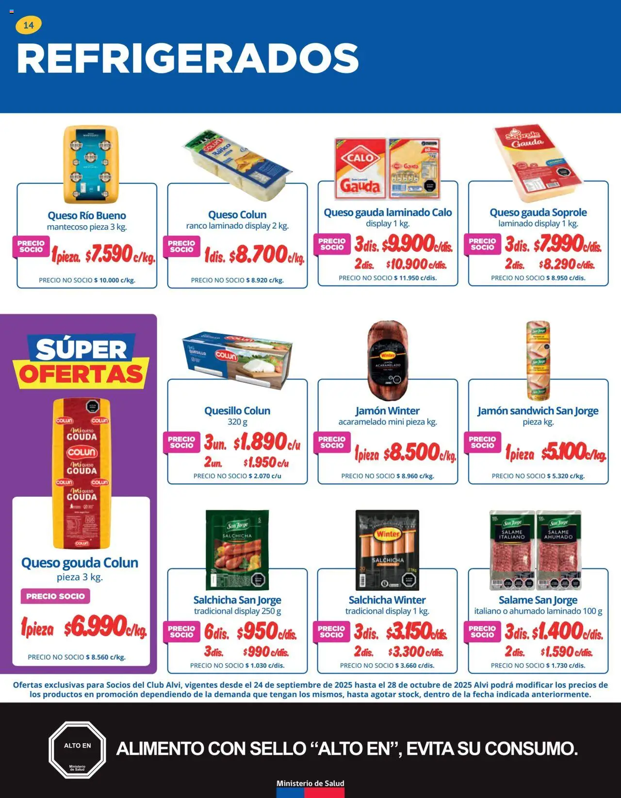 Alvi catálogo │ válido desde el 01.10.2025 | Página: 14 | Productos: Queso, Salame, Jamón