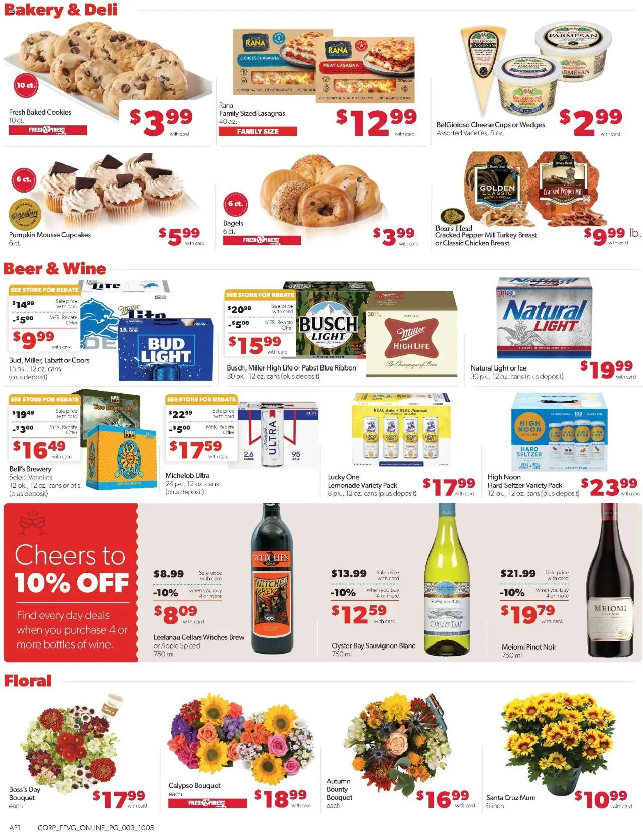 Family Fare Weekly Ad - MI - valid from 05.10.2025 | Page: 9 | Products: Cheese, Juice, Cookies, Vodka