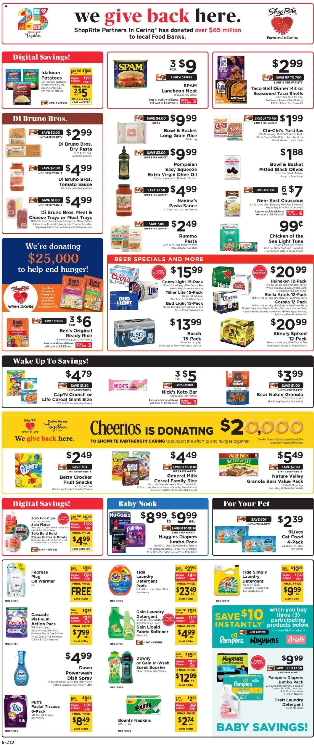 ShopRite Weekly Ad - valid from 07.09.2025 | Page: 7 | Products: Bed, Cat Food, Detergent, Pasta